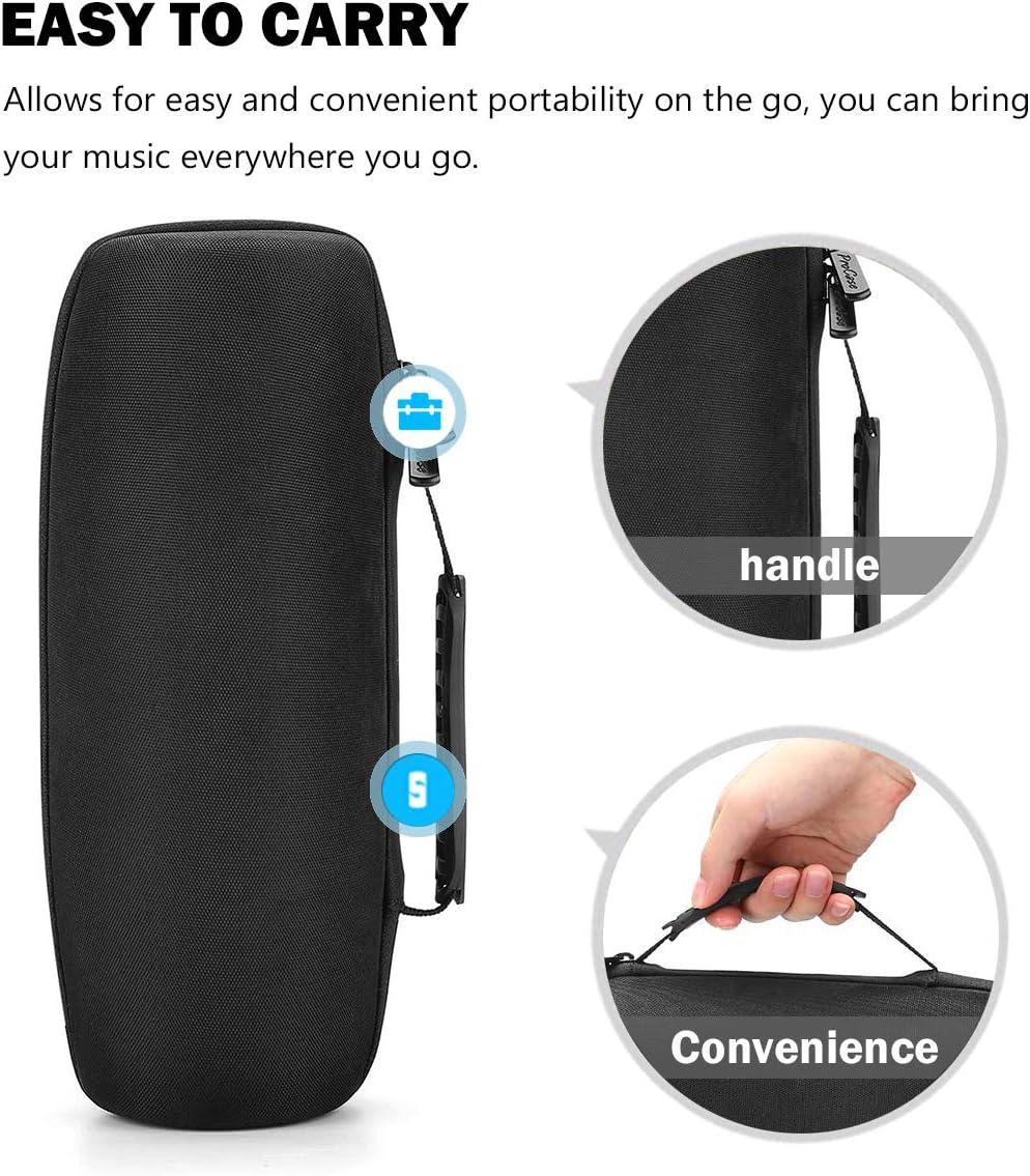 image:imageProCase Carrying Case for JBL Charge 5 Charge 4 Hard Travel Case Protective Bag for JBL Charge 5 Charge 4 Portable Waterproof Wireless Speaker Fits USB Plug and Cable Black