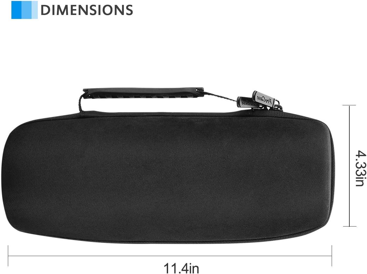 image:imageProCase Carrying Case for JBL Charge 5 Charge 4 Hard Travel Case Protective Bag for JBL Charge 5 Charge 4 Portable Waterproof Wireless Speaker Fits USB Plug and Cable Black