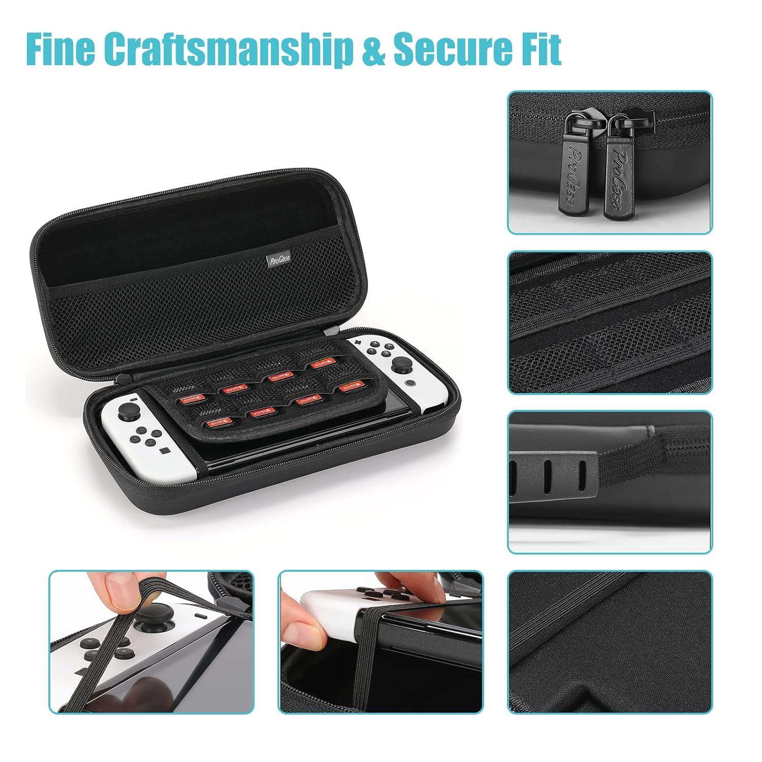 image:imageProCase Carrying Case for Nintendo Switch 2 2025 with 24 Game Card Slots Hard Portable Travel Case Storage Bag Protective Pouch for 2025 Nintendo Switch 2 Console amp Accessories RedBlack Standard Size