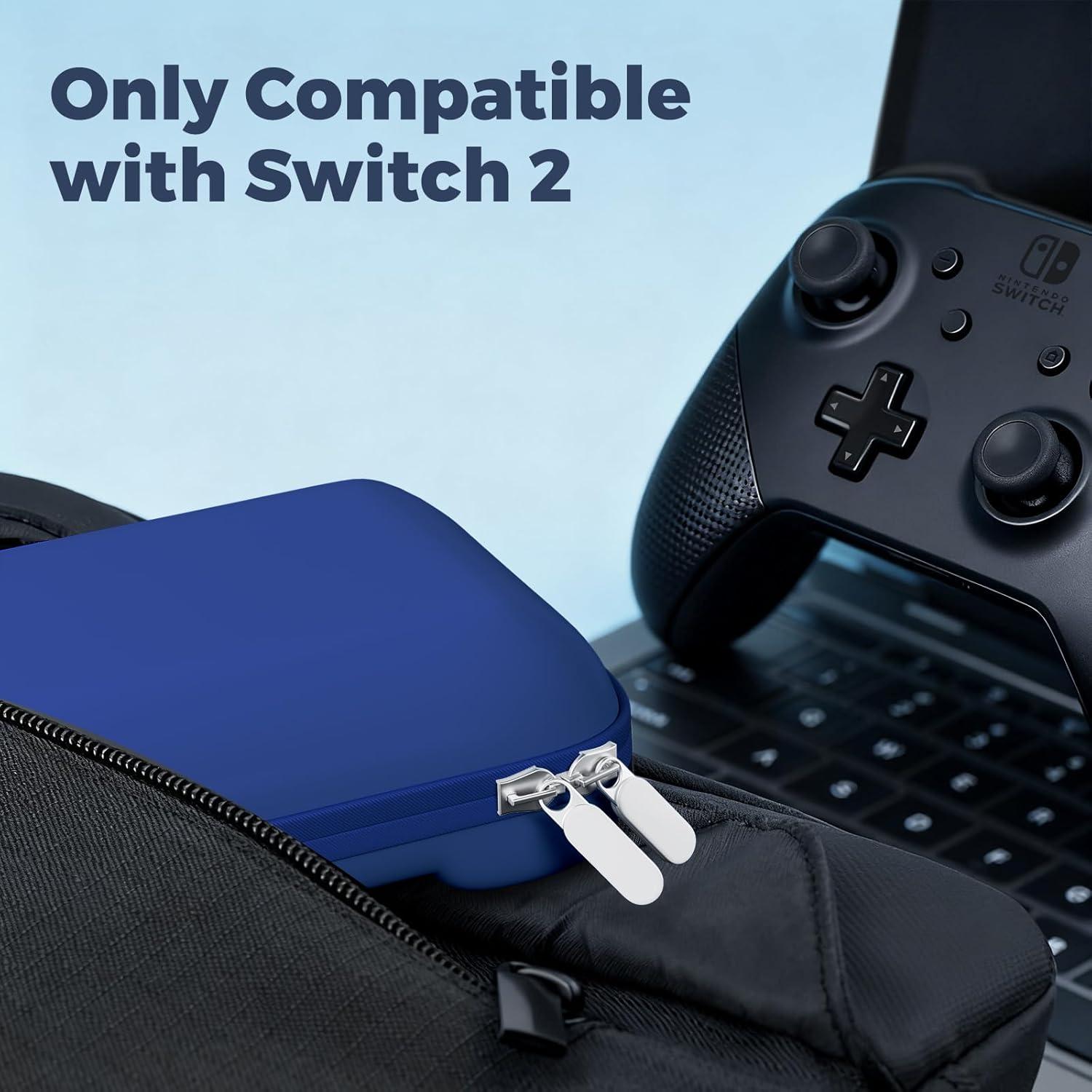 image:imageProCase Carrying Case for Nintendo Switch 2 2025 with 24 Game Card Slots Hard Portable Travel Case Storage Bag Protective Pouch for 2025 Nintendo Switch 2 Console amp Accessories RedNavy Large Size Fit AC Adapter