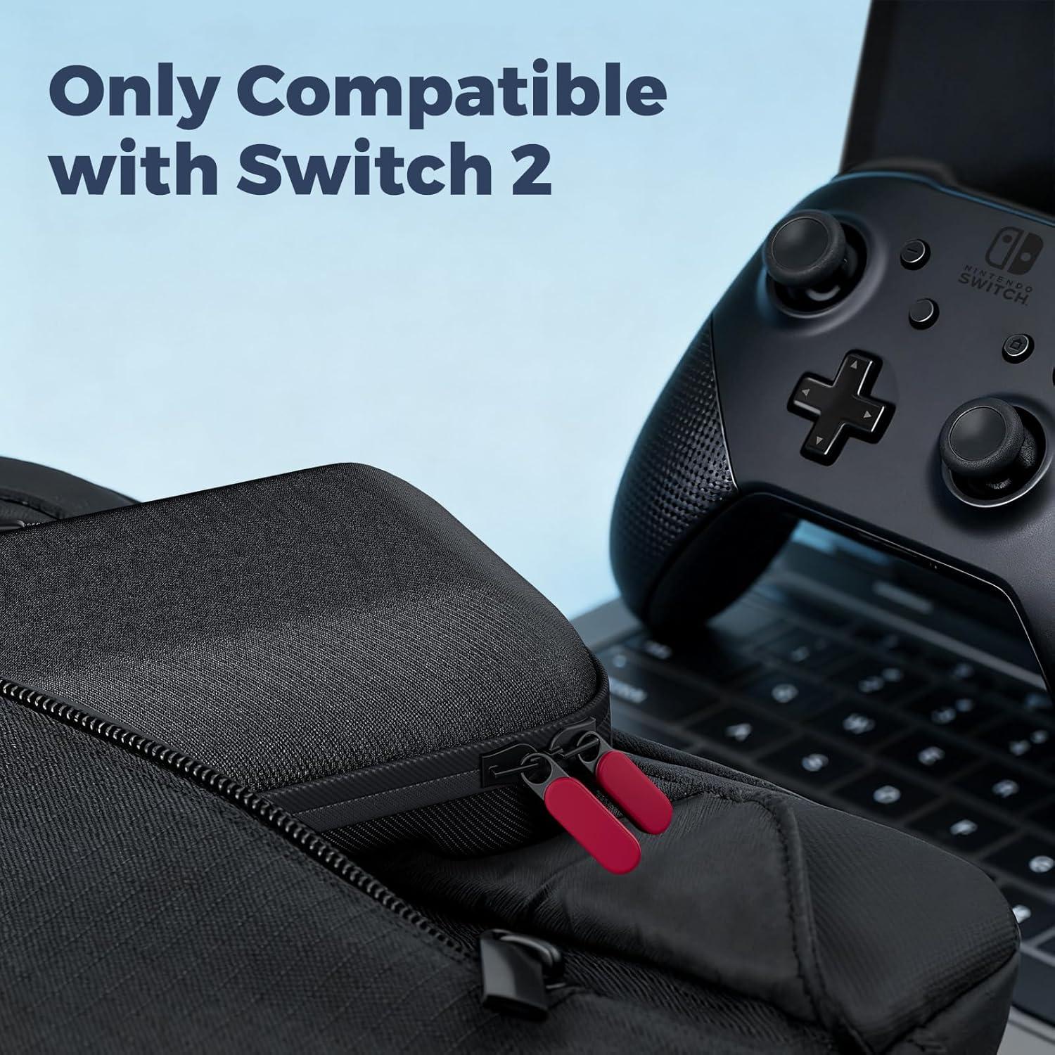 image:imageProCase Carrying Case for Nintendo Switch 2 2025 with 24 Game Card Slots Hard Portable Travel Case Storage Bag Protective Pouch for 2025 Nintendo Switch 2 Console amp Accessories RedBlack Standard Size