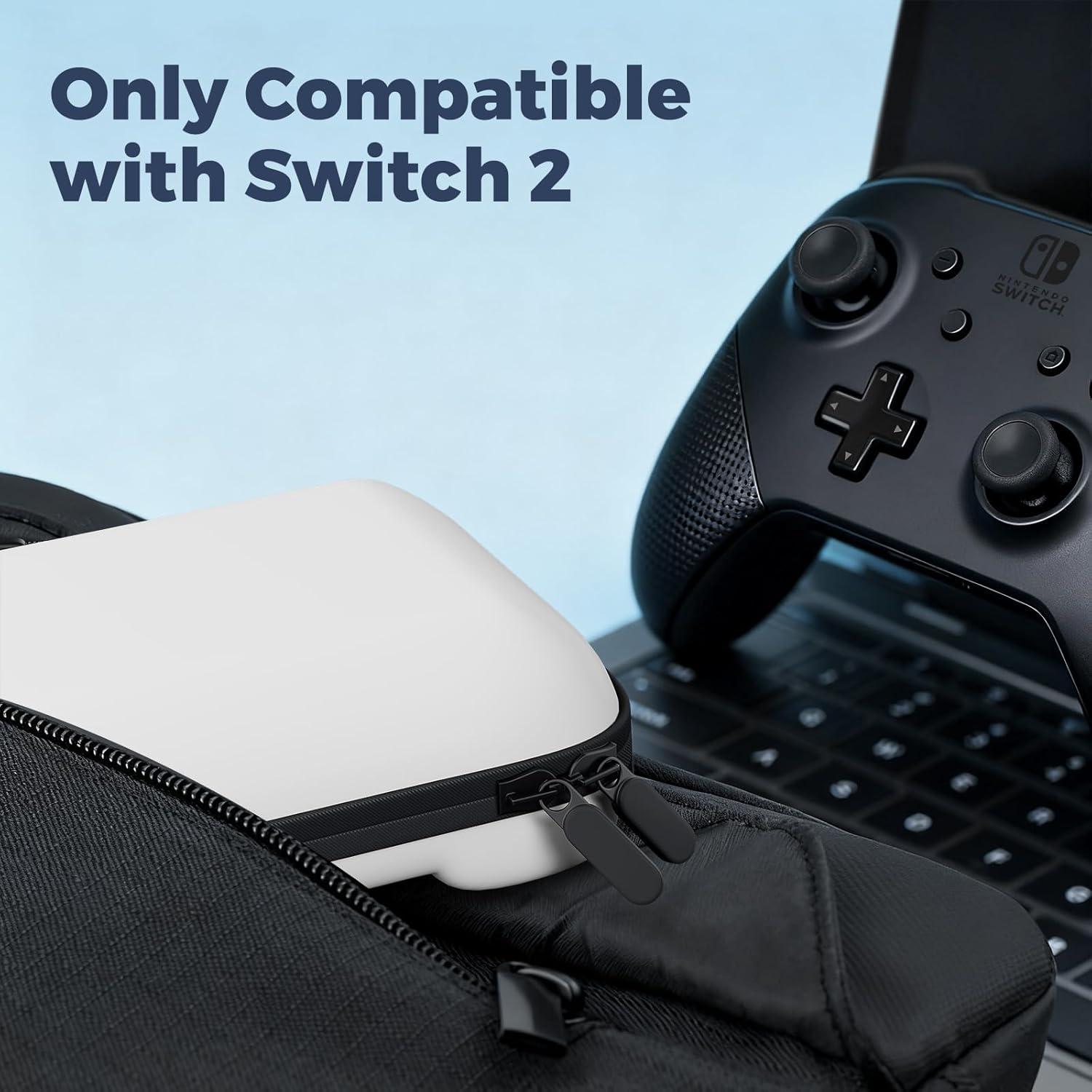 image:imageProCase Carrying Case for Nintendo Switch 2 2025 with 24 Game Card Slots Hard Portable Travel Case Storage Bag Protective Pouch for 2025 Nintendo Switch 2 Console amp Accessories RedWhite Large Size Fit AC Adapter