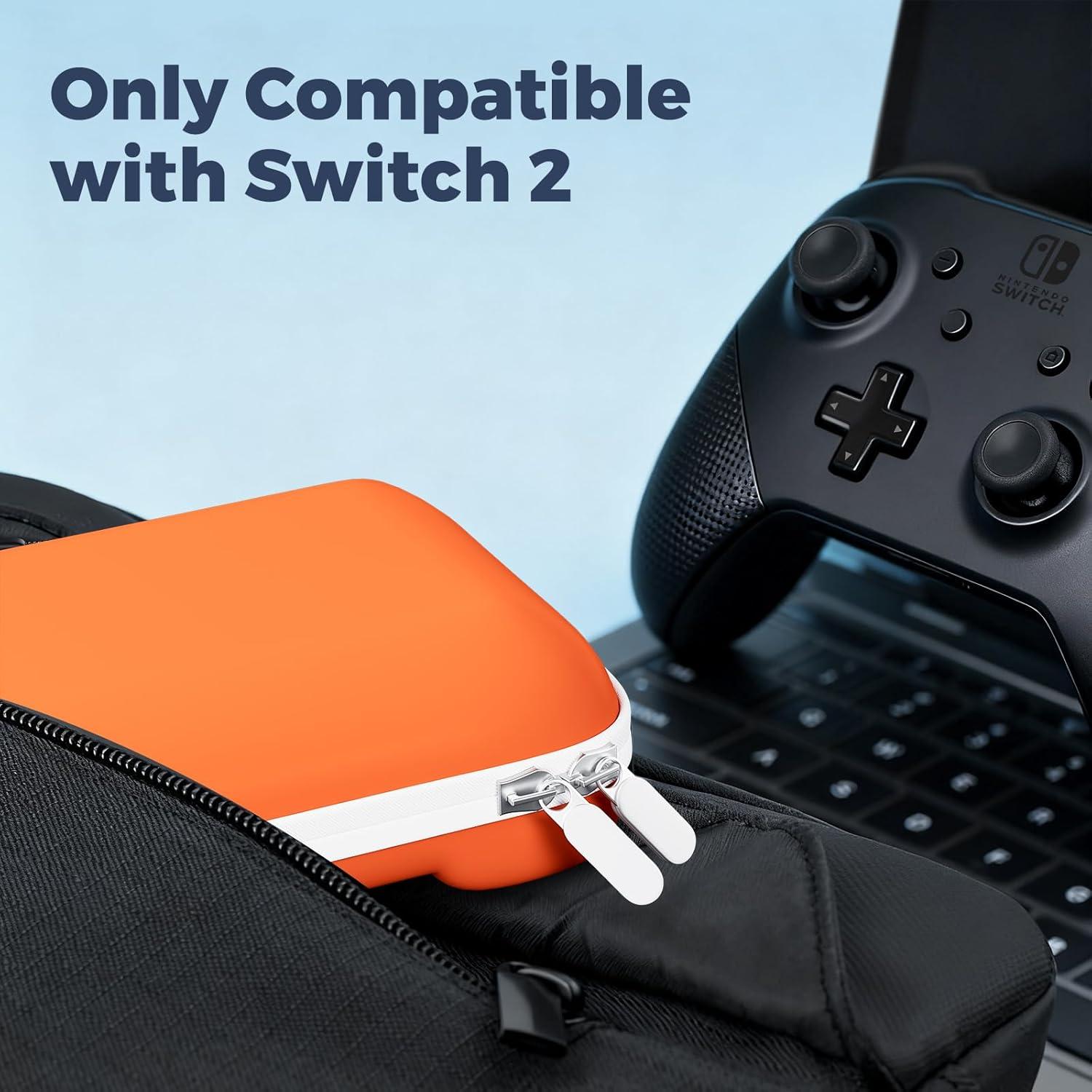 image:imageProCase Carrying Case for Nintendo Switch 2 2025 with 24 Game Card Slots Hard Portable Travel Case Storage Bag Protective Pouch for 2025 Nintendo Switch 2 Console amp Accessories RedOrange Standard Size