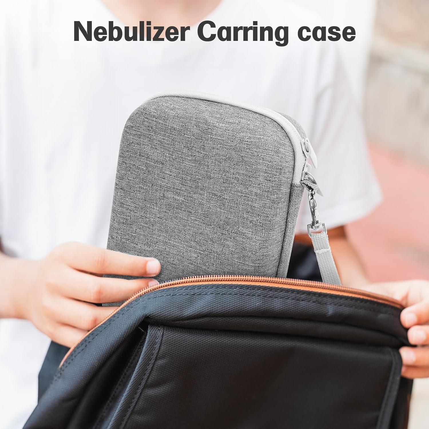 image:imageProCase Carrying Case for Portable Nebulizer Travel Handheld Nebulizador Machine for Adults Kids Hard Organizer Holder Storage Bag with Pocket for Chamber Inhaler Spacer Asthma Medicine Kits BlackGrey
