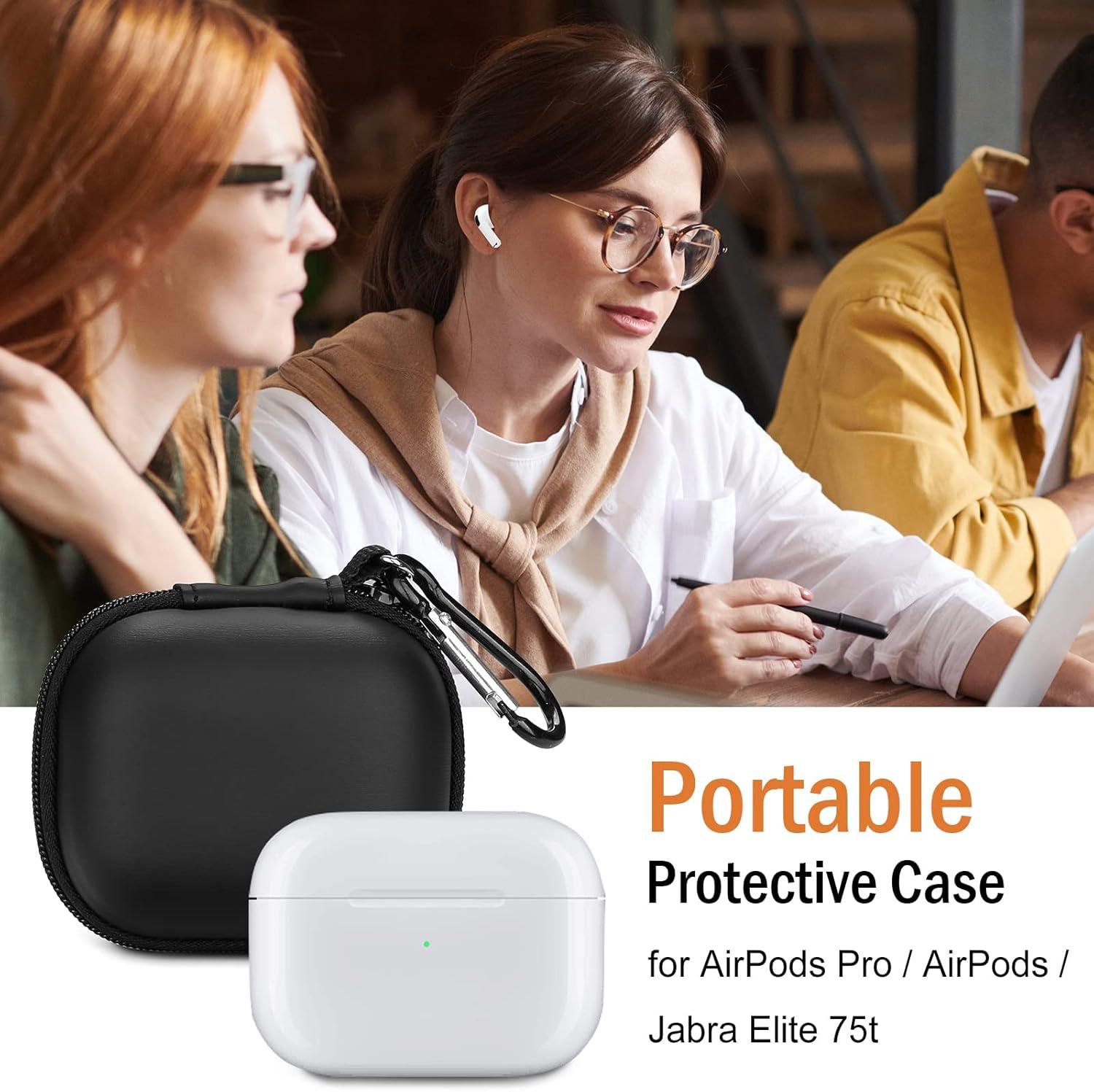 image:imageProCase Compatible for AirPods Pro 2 2022 AirPods 3 2021 AirPods Pro 1 Jabra Elite 75t Beats Studio Buds Hard Travel Carrying Case Storage Pouch Bag for Earbuds Earphones Headphones Black