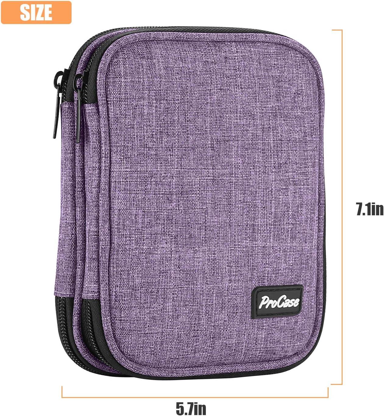image:imageProCase Crochet Hook Case up to 65 Inches Travel Organizer Zipper Bag for Various Crochet Hooks Circular Knitting Needles and Other Accessories NO Accessories IncludedPurple