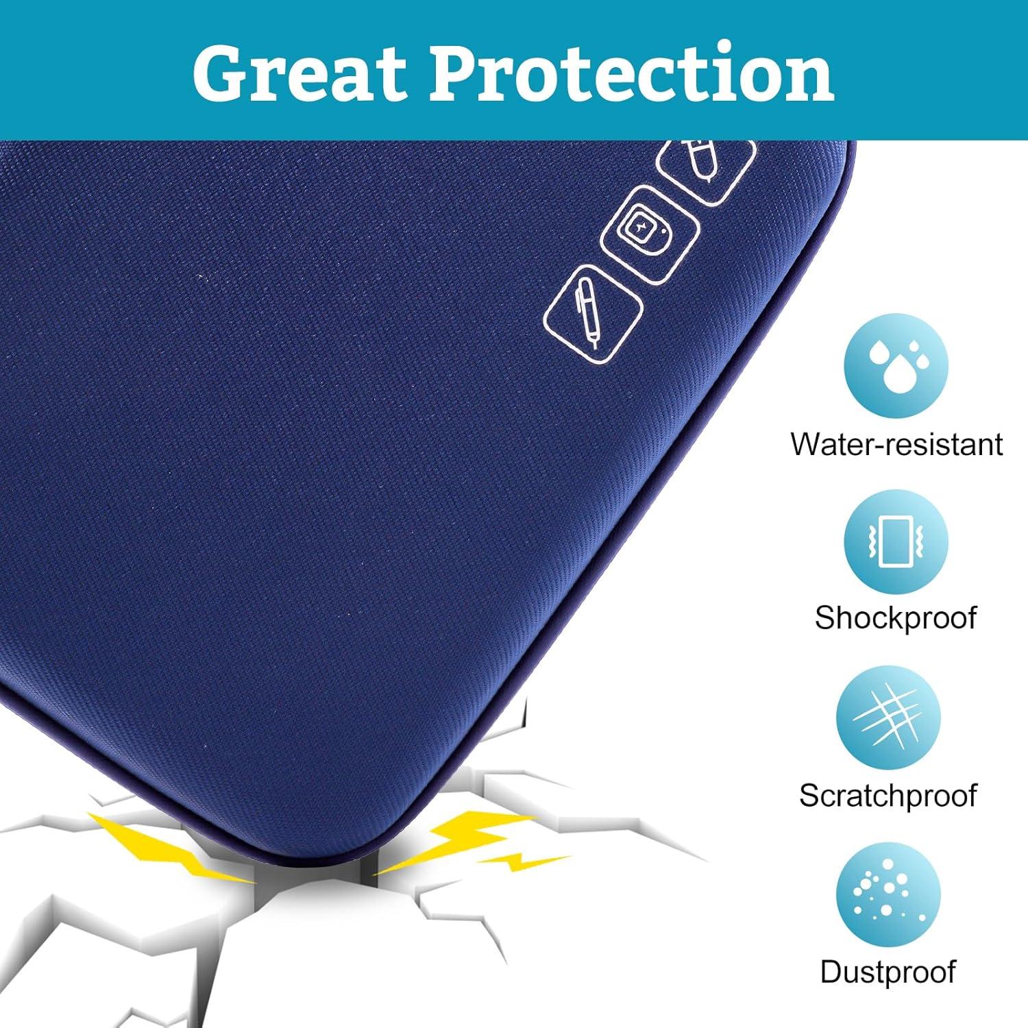 image:imageProCase Diabetic Supplies Hard Travel Case Diabetes Storage Bag for Glucose Meter Insulin Pen Blood Sugar Test Strips Syringe Needles and More Kits Diabetic Care Kits Organizer Holder NavyNavy