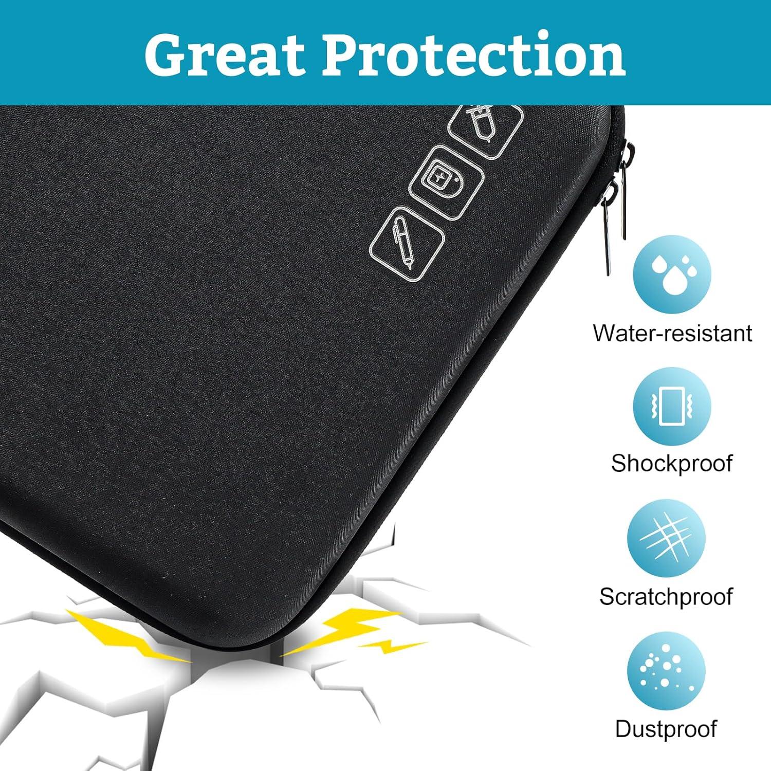 image:imageProCase Diabetic Supplies Hard Travel Case Diabetes Storage Bag for Glucose Meter Insulin Pen Blood Sugar Test Strips Syringe Needles and More Kits Diabetic Care Kits Organizer Holder NavyBlack
