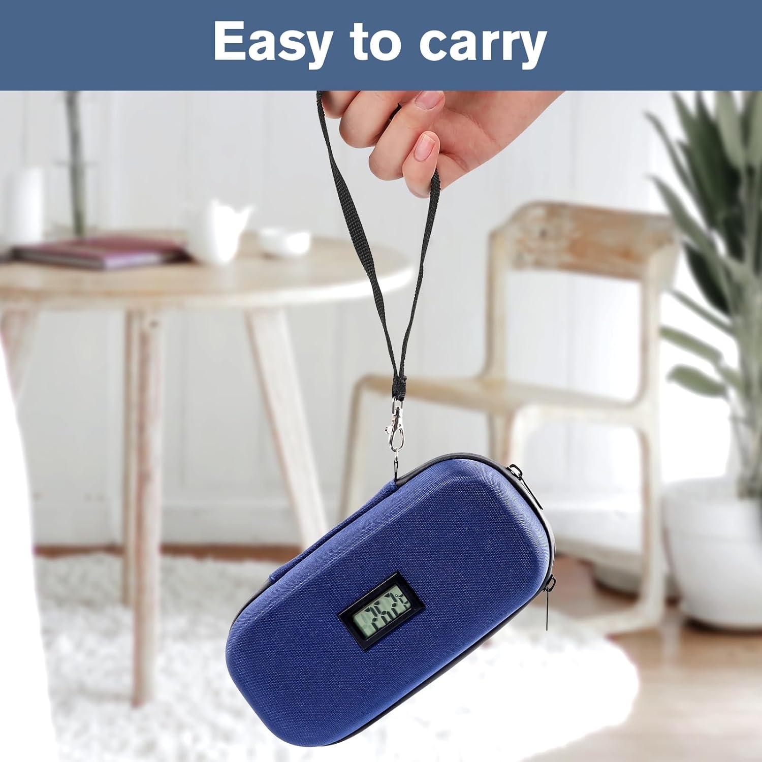 image:imageProCase Diabetic Supplies Hard Travel Case Diabetes Storage Bag for Glucose Meter Insulin Pen Blood Sugar Test Strips Syringe Needles and More Kits Diabetic Care Kits Organizer Holder NavyNavy