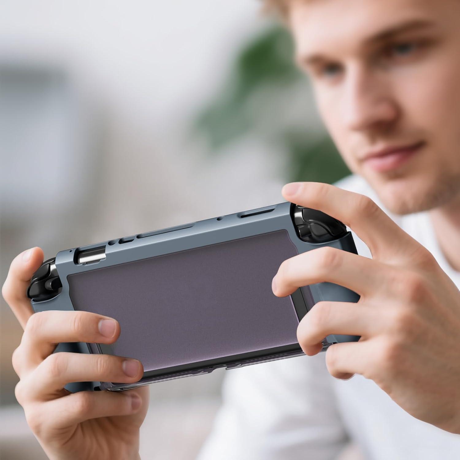 image:imageProCase Dockable Grip Case for Switch 2 Screen Protective PC Front Cover with Foldable Handheld Controller Design Slim Shockproof Hard Shell Fit for 2025 Switch 2 amp Kickstand BlackNavy