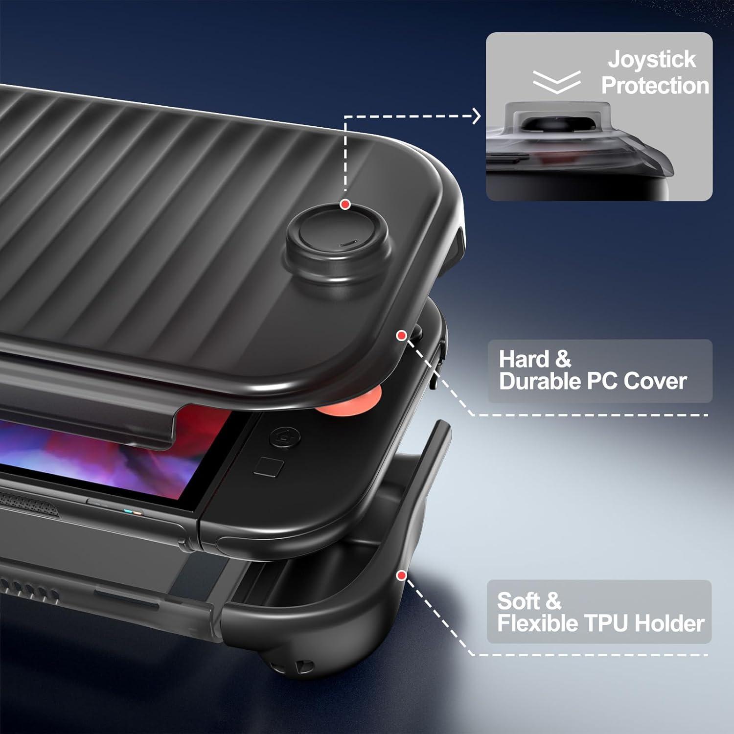 image:imageProCase Dockable Grip Case for Switch 2 Screen Protective PC Front Cover with Foldable Handheld Controller Design Slim Shockproof Hard Shell Fit for 2025 Switch 2 amp Kickstand BlackBlack