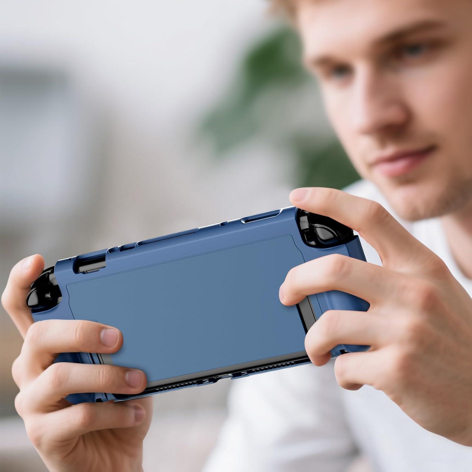 image:imageProCase Dockable Grip Case for Switch 2 Screen Protective PC Front Cover with Foldable Handheld Controller Design Slim Shockproof Hard Shell Fit for 2025 Switch 2 amp Kickstand BlackRedBlue