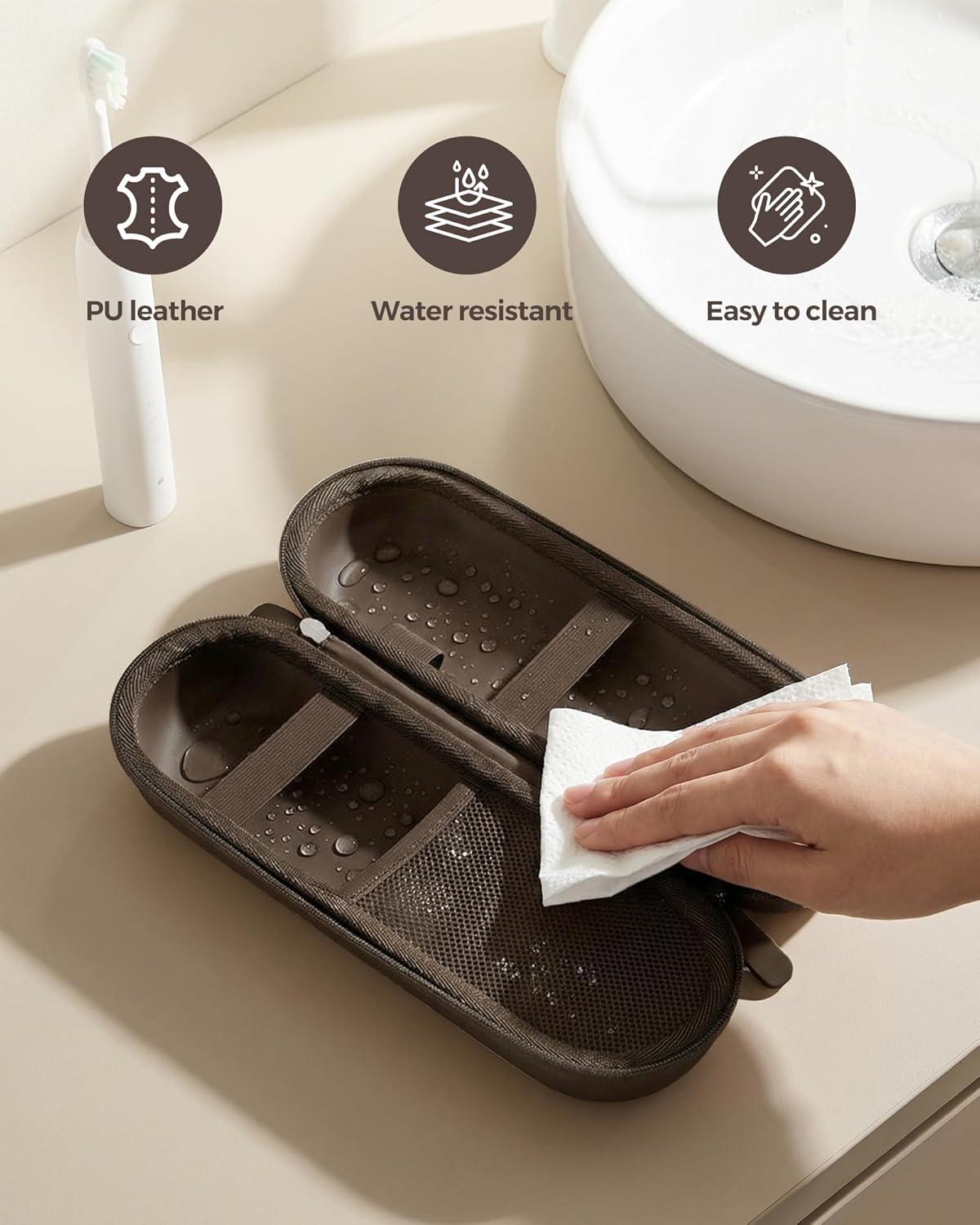 image:imageProCase Electric Toothbrush Travel Case for OralB 1000150050006000700075009600 amp iO 78910 Philips Sonicare 11004100510053006100 WaterResistant Hard Case LPlumChocolate