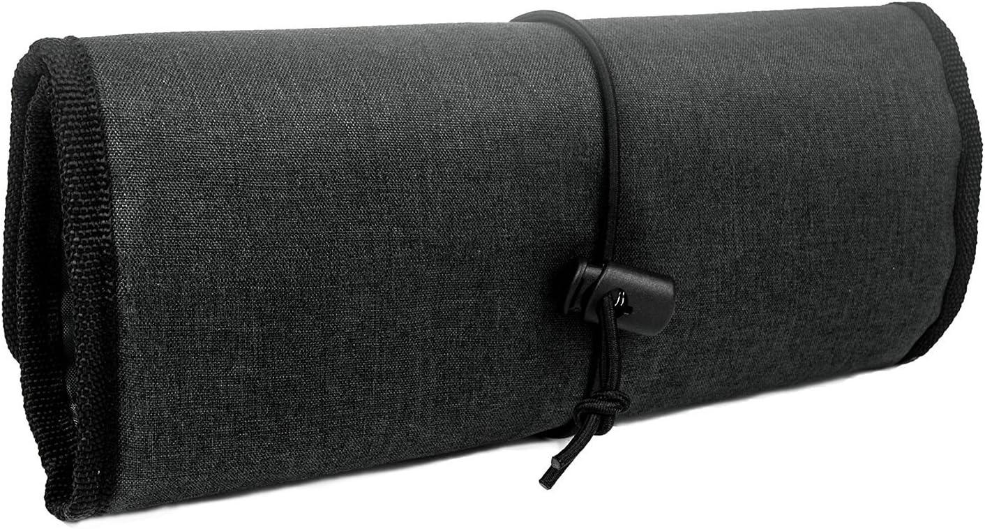 image:imageProCase Electronic Organizer Cord Pouch Travel Cable Charger Phone Accessories Bag Organizer Roll up Tech Carrying Case for USB Cables SD Memory Cards Earphone Flash Hard Drive BlackBlack
