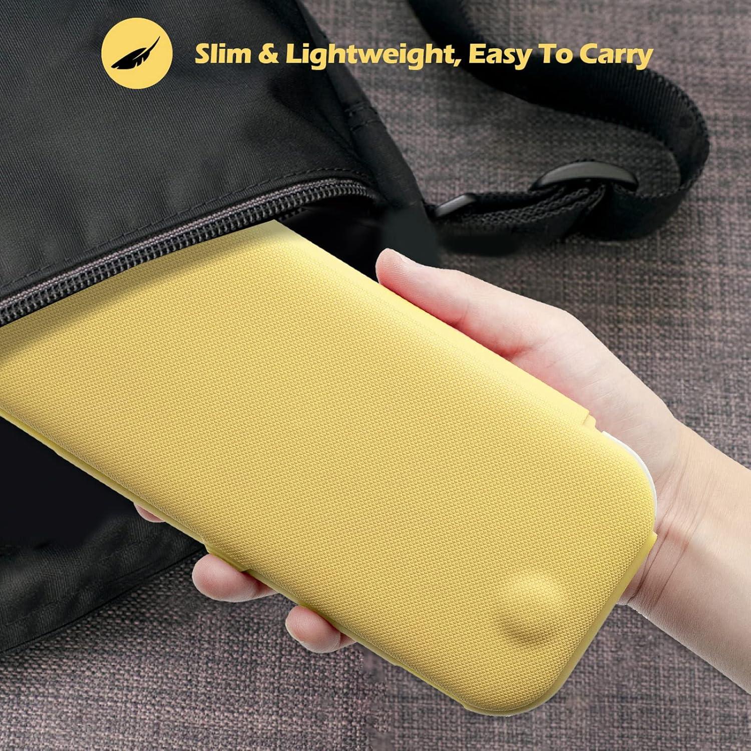 image:imageProCase Flip Cover for Nintendo Switch Lite with 2 Pack Tempered Glass Screen Protectors Slim Protective Case with Magnetically Detachable Front Cover for Nintendo Switch Lite 2019 BlueYellow