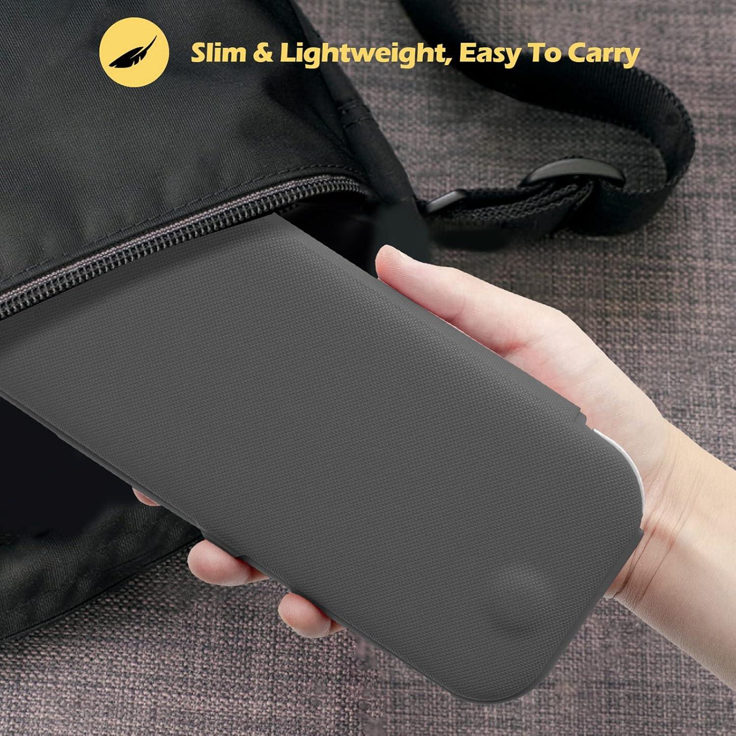 image:imageProCase Flip Cover for Nintendo Switch Lite with 2 Pack Tempered Glass Screen Protectors Slim Protective Case with Magnetically Detachable Front Cover for Nintendo Switch Lite 2019 BlueGrey
