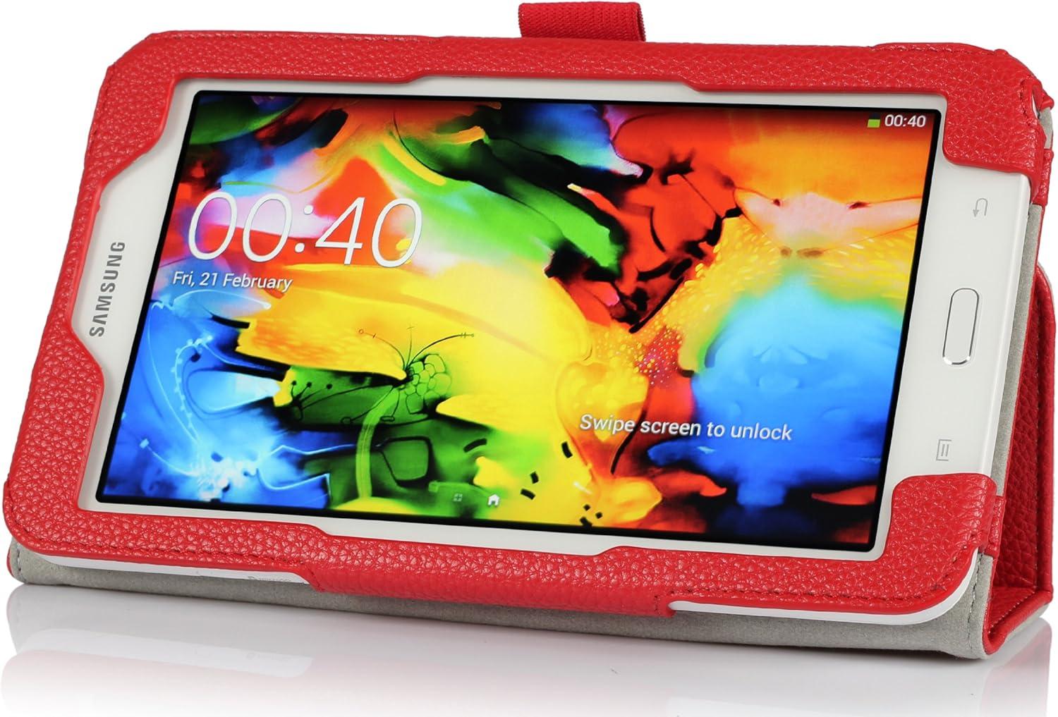 image:imageProCase Folio Case with Stand for Samsung Galaxy Tab 3 Lite 7 Tablet Lite 70 inch SMT110 Bonus Stylus Pen Included Red