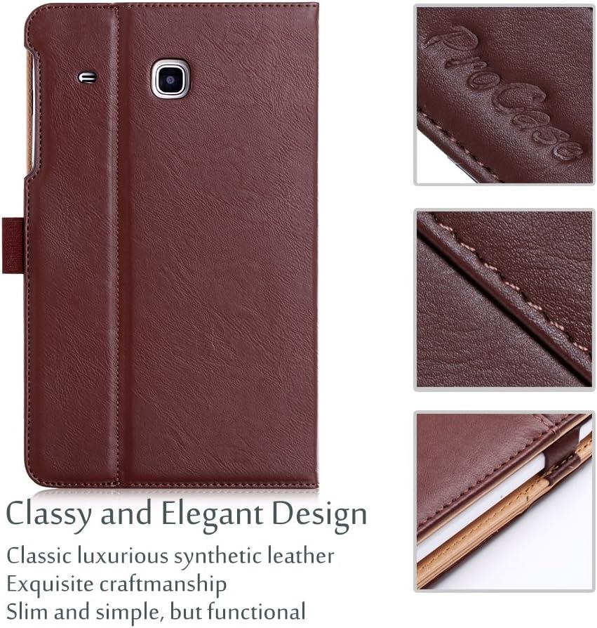 image:imageProCase Galaxy Tab E Lite 70 CaseTab 3 Lite 7 Case Stand Folio Case Cover for Galaxy Tab E Lite 7inch TabletTab 3 Lite 7 with Multiple Viewing Angles Document Card Pocket Brown