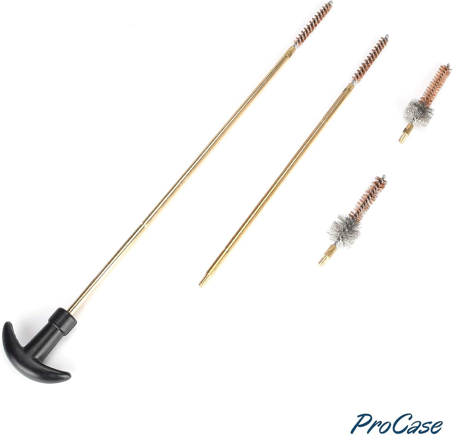 image:imageProCase Gun Cleaning Kit for 223556 Gun with Bore Chamber Brushes Brass Jags Rods and Gun Cleaning Pick in Portable Compact Case Black