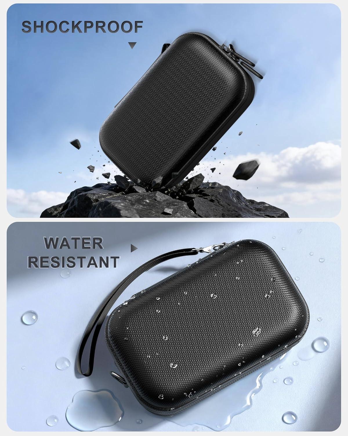 image:imageProCase Hard 4K Digital Camera Case for VJIANGER JGIPL Duluvulu Zostuic Oiadek Lecnippy NIKICAM Camera Accessories Protective Vlogging Travel Carrying Storage Bag with Shoulder Strap BlackBlack