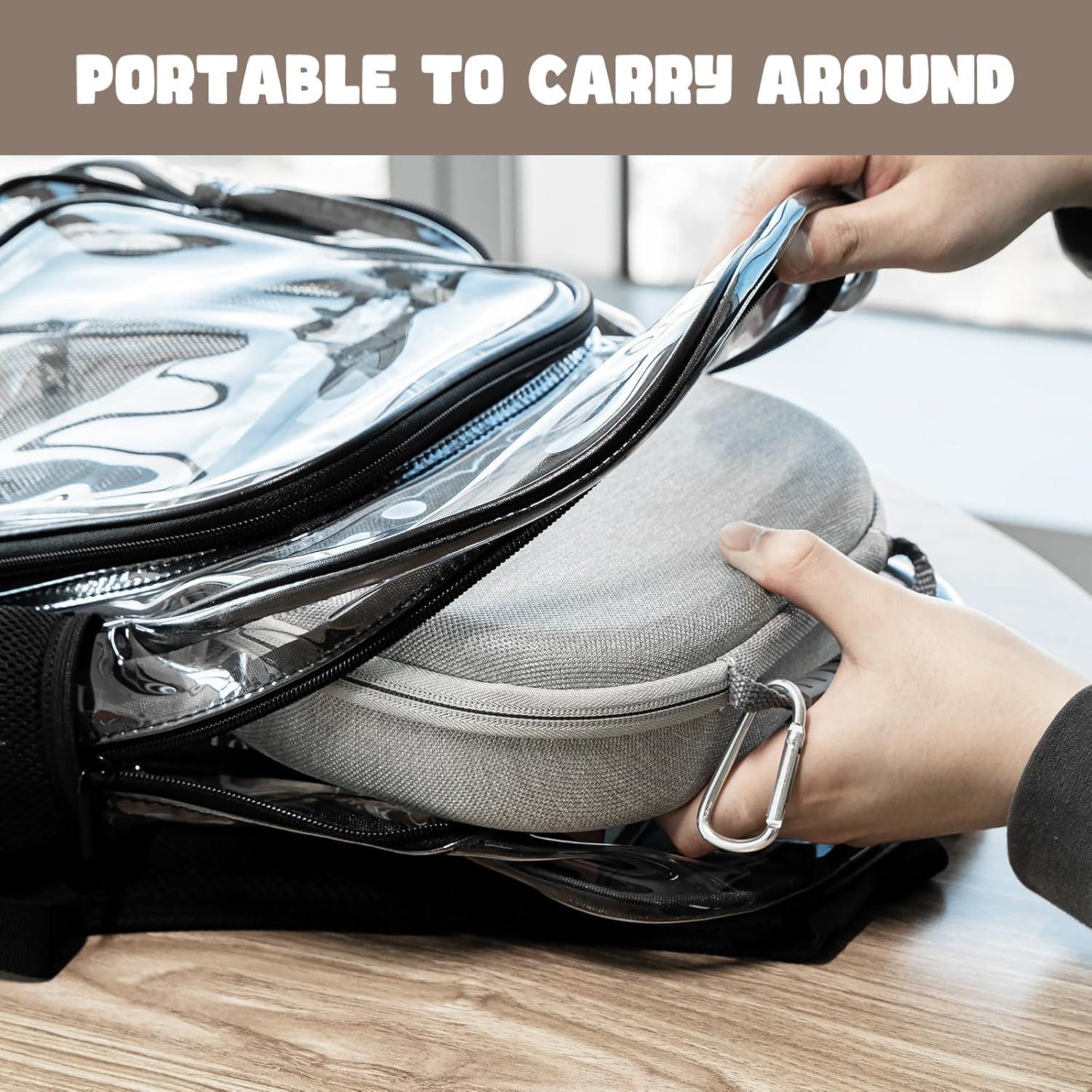 image:imageProCase Hard Carrying Smart Case for AirPods Max Headphone Travel Case with Sleep Mode Cover amp Mesh Pocket AirPods Max Protective Portable Shell Storage Bag BlackGrey