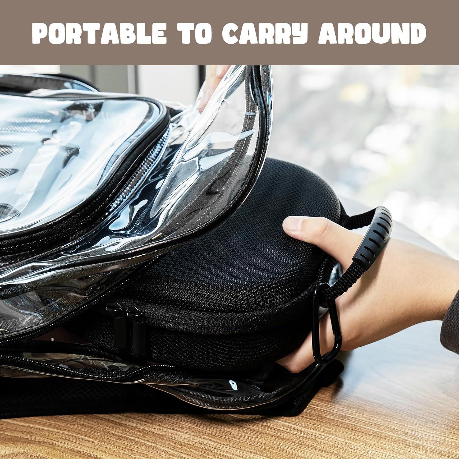 image:imageProCase Hard Carrying Smart Case for AirPods Max Headphone Travel Case with Sleep Mode Cover amp Mesh Pocket AirPods Max Protective Portable Shell Storage Bag BlackBlack