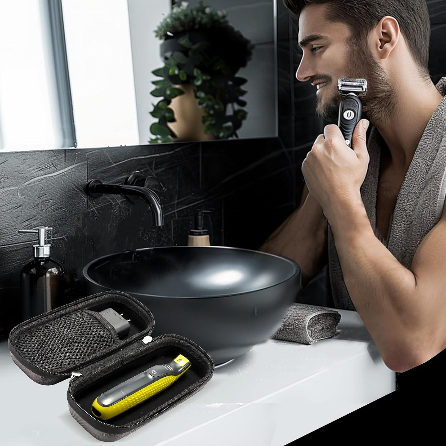 image:imageProCase Hard Case for Electric Trimmer and Shaver Travel Organizer Carrying Bag for QP2520 QP2530 QP2620 QP2630 BlackCarbon