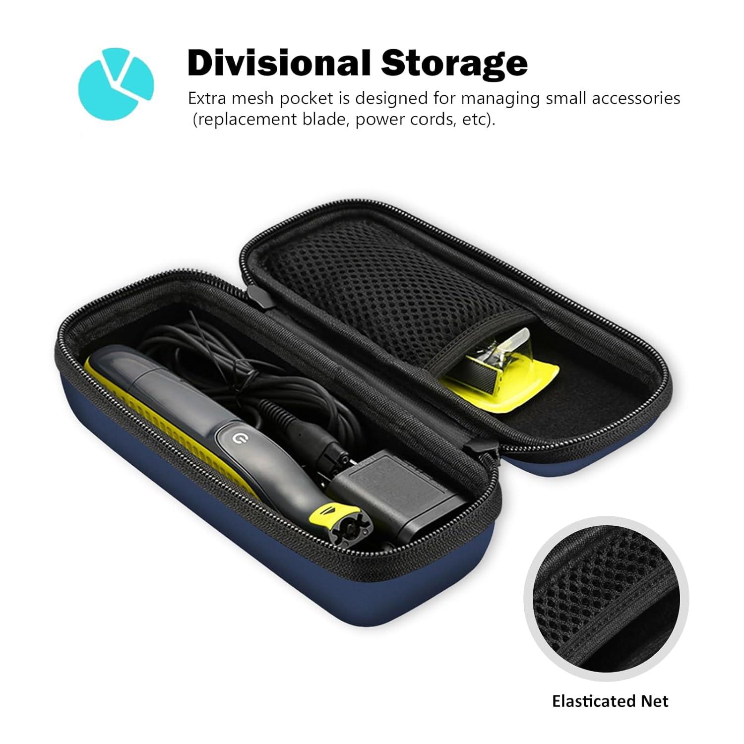image:imageProCase Hard Case for Electric Trimmer and Shaver Travel Organizer Carrying Bag for QP2520 QP2530 QP2620 QP2630 BlackNavy