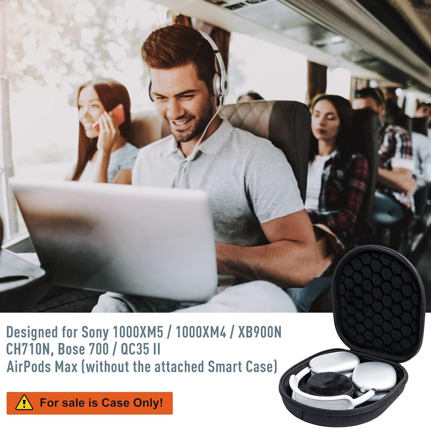 image:imageProCase Hard Case for Sony WHCH720N WHCH710N WHCH520 WHCH510 WH1000XM5 WH1000XM4 WHXB910N Bose 700 Noise Cancelling Wireless Headphones Travel Carrying Bag with 2 Dust Covers NavyBlack