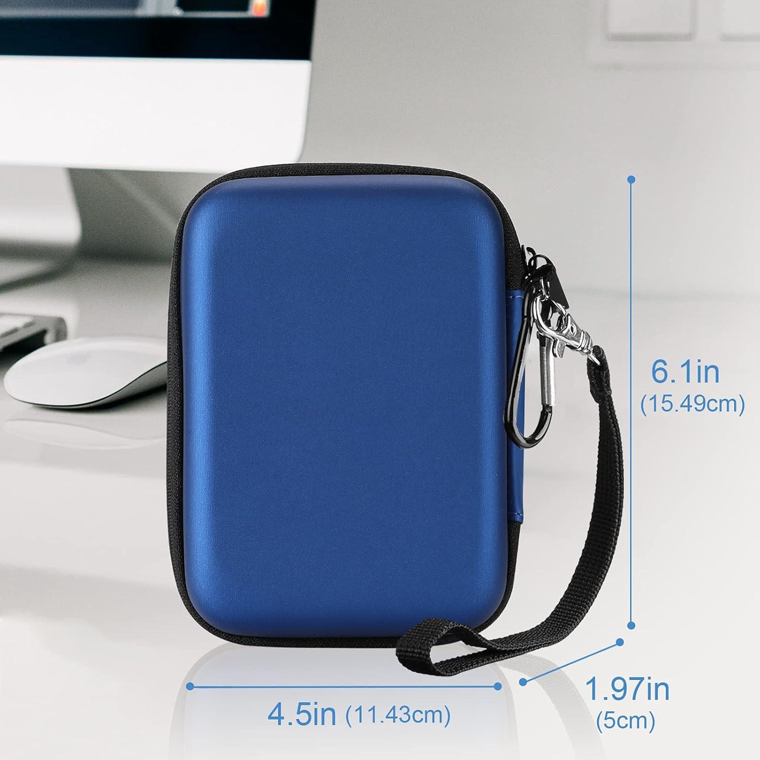 image:imageProCase Hard Drive Case 25 Inch for Elements WD My Passport Canvio Basics Seagate Backup Plus Slim Expansion 1TB 2TB 3TB 4TB Portable Carrying Case Holds 2 External Hard Drives NavyNavy