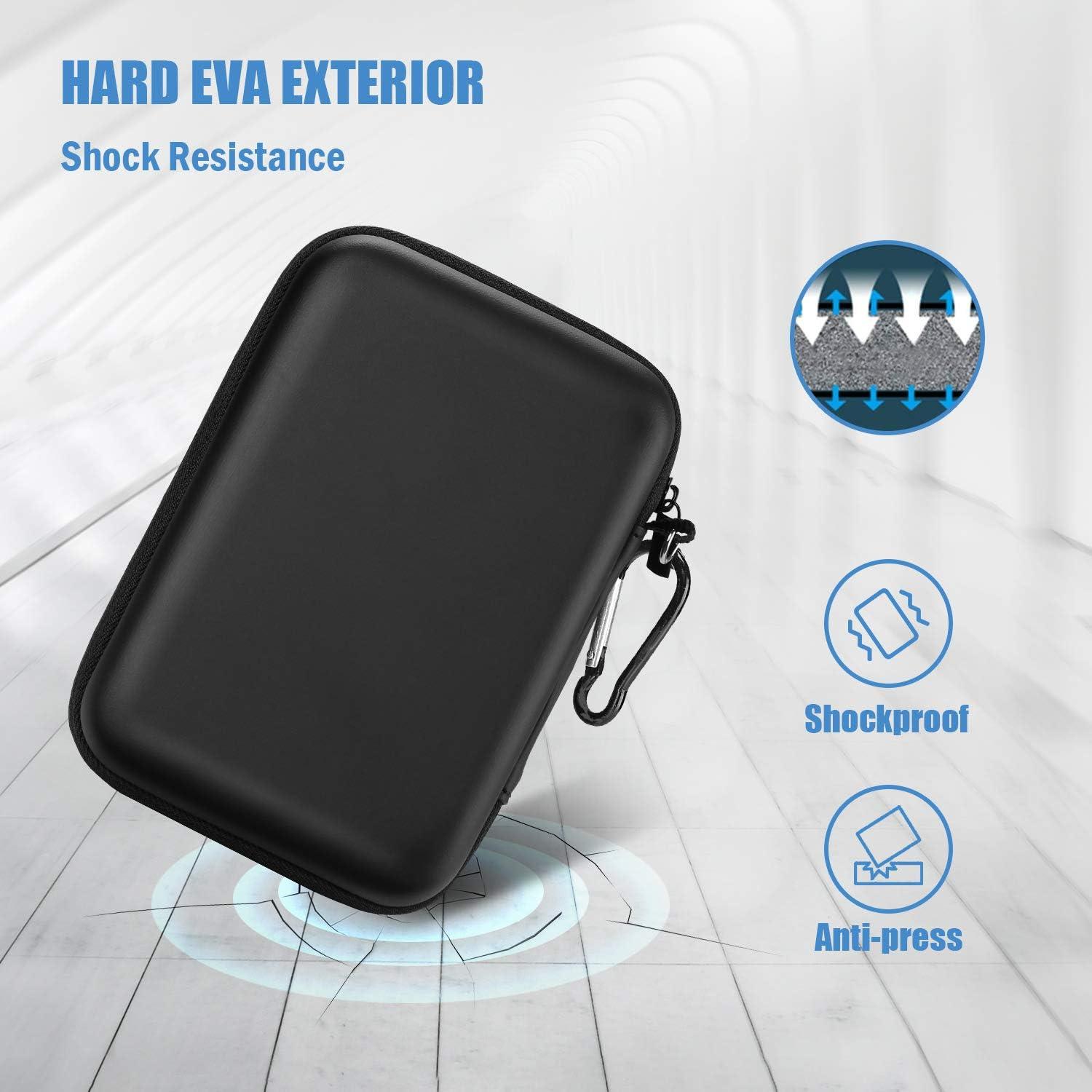 image:imageProCase Hard Drive Case 25 Inch for Elements WD My Passport Canvio Basics Seagate Backup Plus Slim Expansion 1TB 2TB 3TB 4TB Portable Carrying Case Holds 2 External Hard Drives NavyBlack