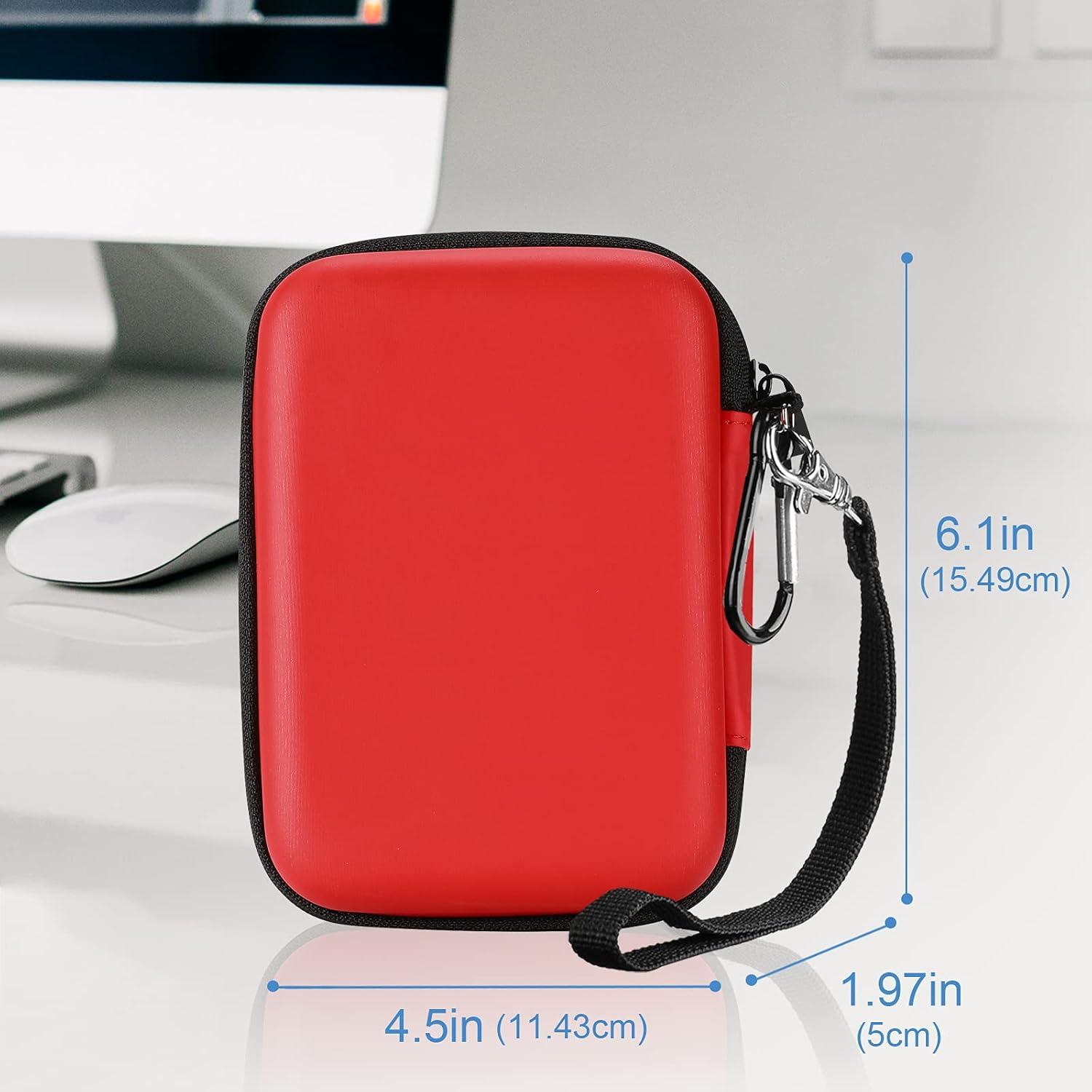 image:imageProCase Hard Drive Case 25 Inch for Elements WD My Passport Canvio Basics Seagate Backup Plus Slim Expansion 1TB 2TB 3TB 4TB Portable Carrying Case Holds 2 External Hard Drives NavyRed