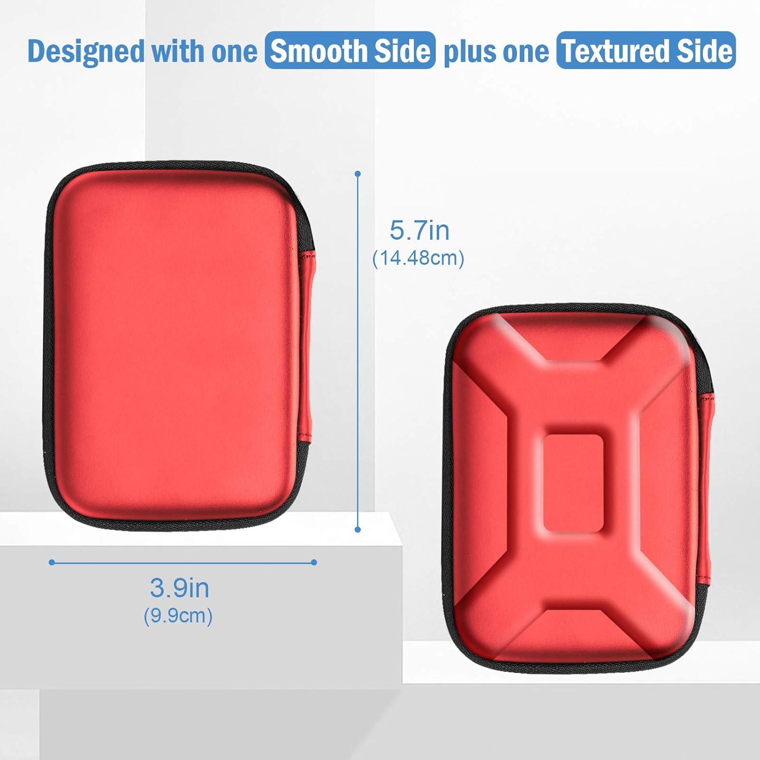 image:imageProCase Hard Drive Case for Canvio Basics Western Digital WD Elements My Passport Seagate Portable Backup Plus Slim 1TB 2TB 3TB 4TB USB 30 25 Samsung T9 Portable External Hard Drive Case RedRed