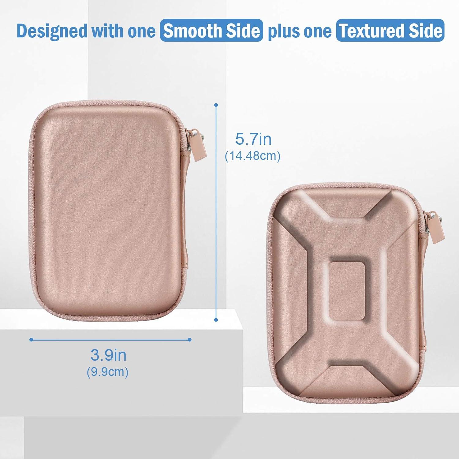 image:imageProCase Hard Drive Case for Canvio Basics Western Digital WD Elements My Passport Seagate Portable Backup Plus Slim 1TB 2TB 3TB 4TB USB 30 25 Samsung T9 Portable External Hard Drive Case RedRosegold