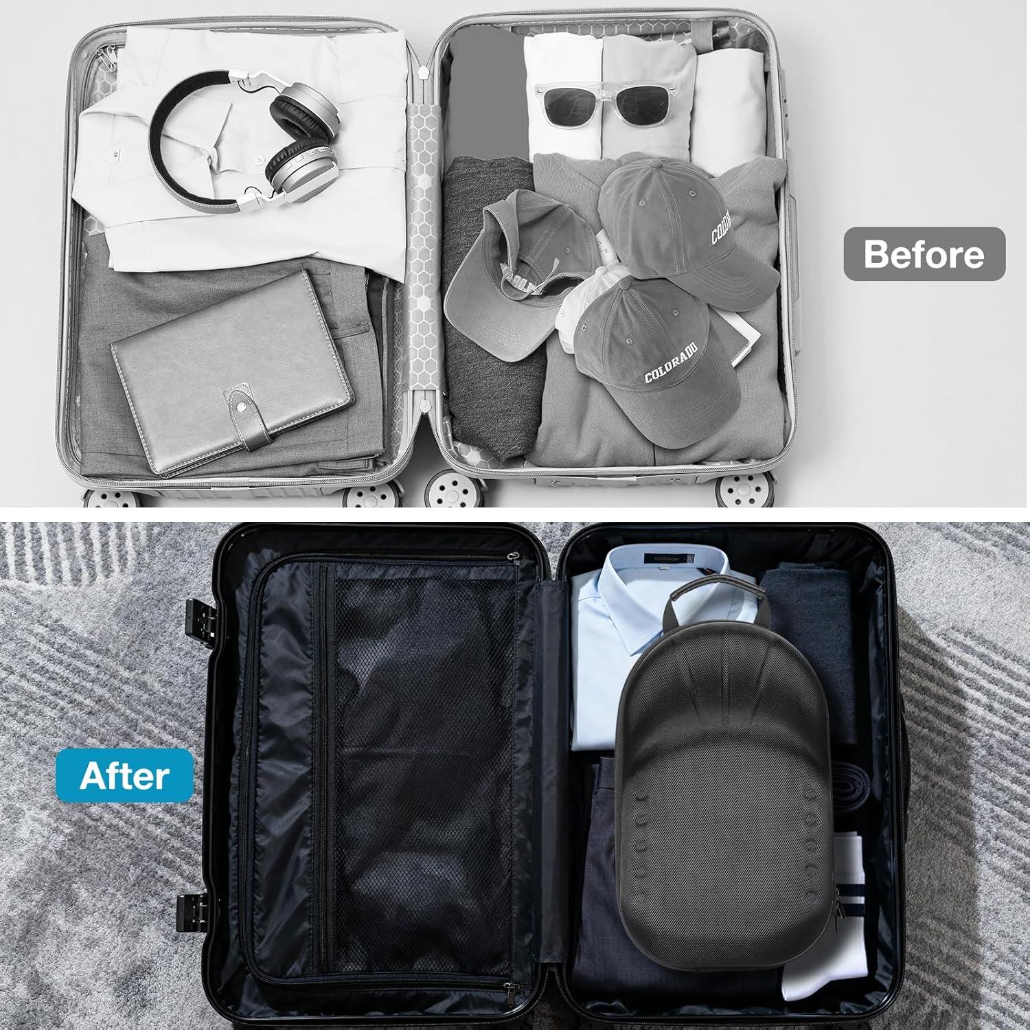 image:imageProCase Hard Hat Travel Case for Baseball Caps NoCrush Case Holds Up to 78 Hats Adjustable Interior with Shoulder Strap for Travel Hat Organizer Ball Caps Holder BlackBlack