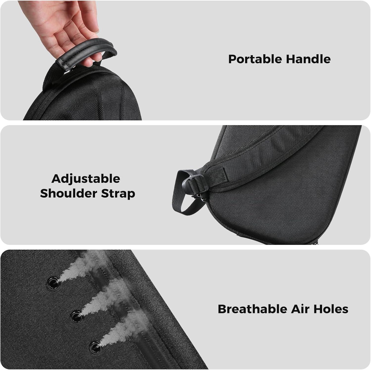 image:imageProCase Hard Hat Travel Case for Baseball Caps NoCrush Case Holds Up to 78 Hats Adjustable Interior with Shoulder Strap for Travel Hat Organizer Ball Caps Holder BlackBlack