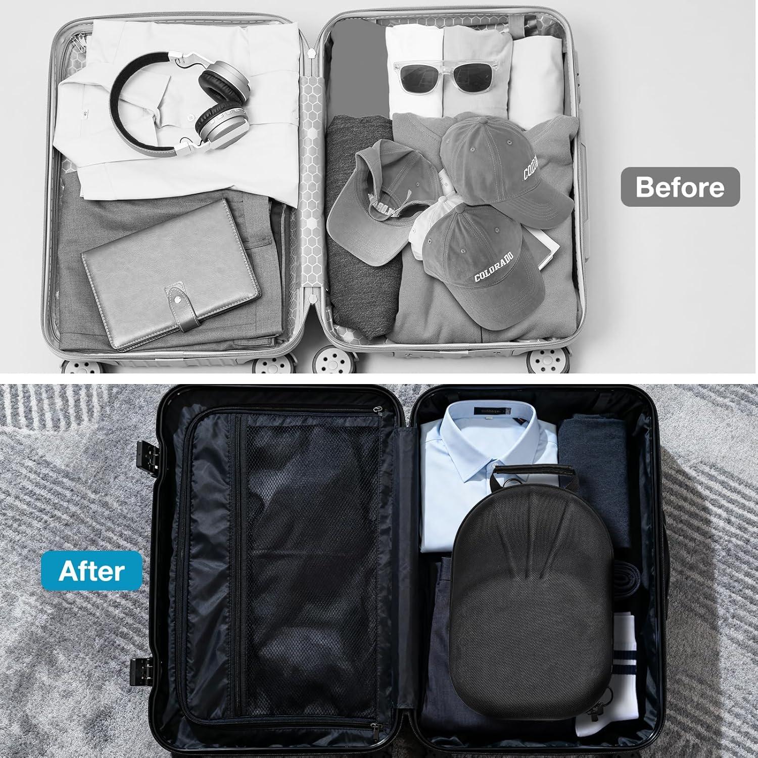 image:imageProCase Hard Hat Travel Case for Baseball Caps NoCrush Case Holds Up to 78 Hats Adjustable Interior with Shoulder Strap for Travel Hat Organizer Ball Caps Holder BlackBlack
