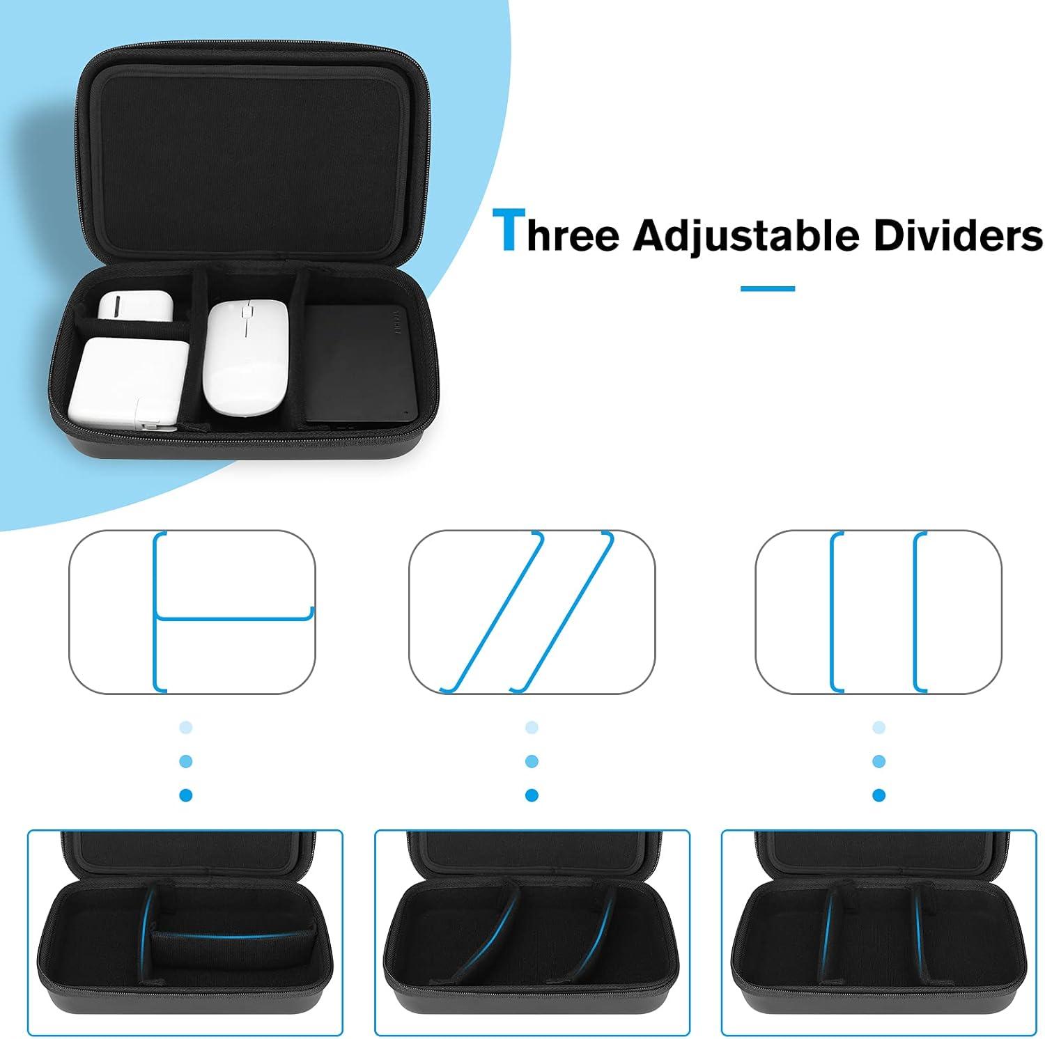 image:imageProCase Hard Travel Electronic Organizer Case for MacBook Power Adapter Chargers Cables Power Bank Apple Magic Mouse Apple Pencil USB Flash Disk SD Card Small Portable Accessories BagBlack