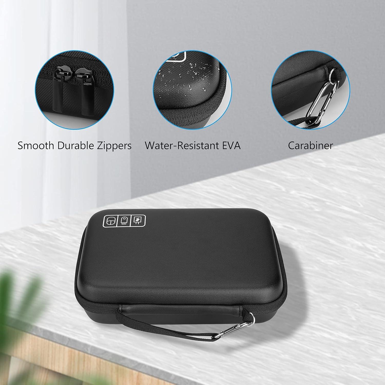 image:imageProCase Hard Travel Electronic Organizer Case for MacBook Power Adapter Chargers Cables Power Bank Apple Magic Mouse Apple Pencil USB Flash Disk SD Card Small Portable Accessories BagBlack