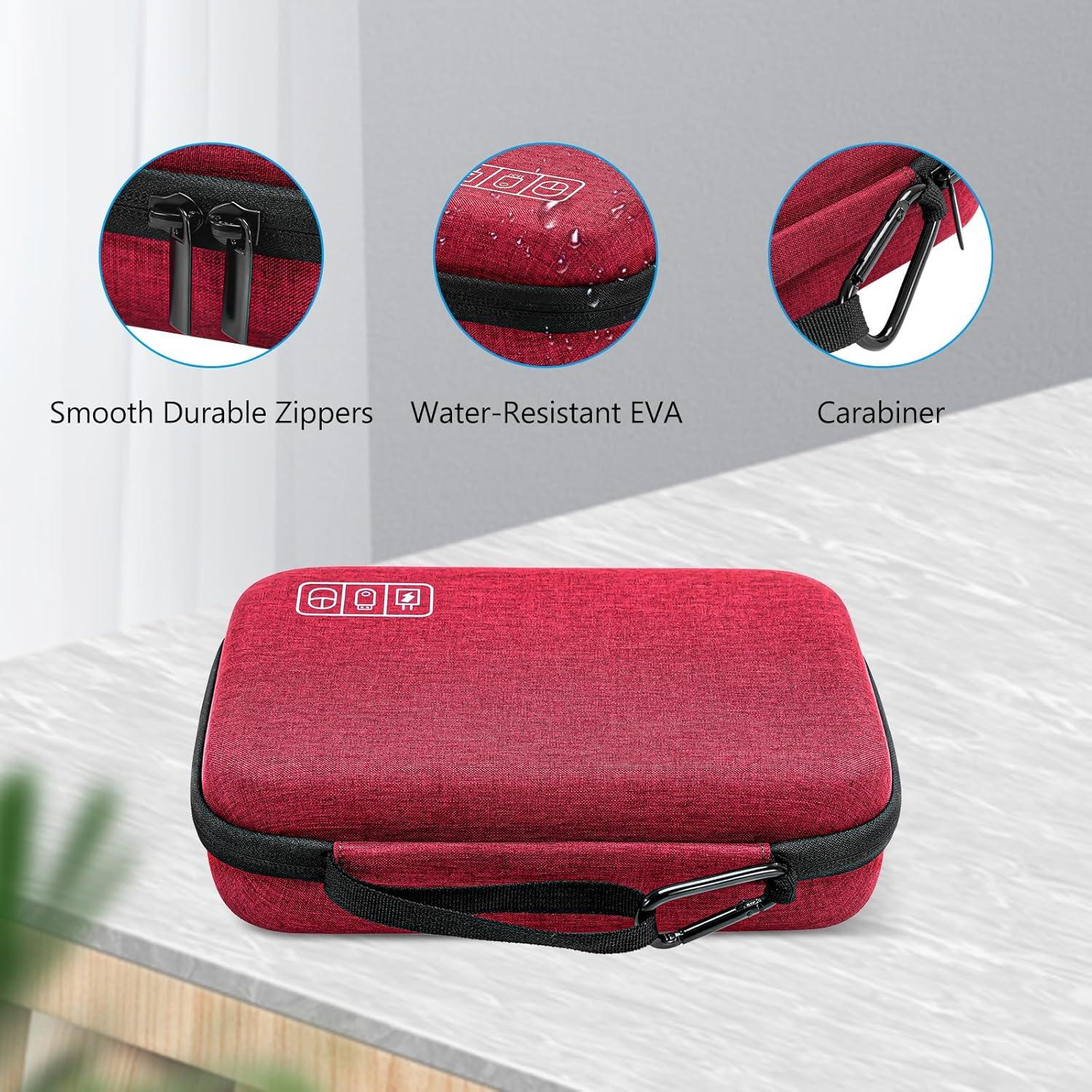 image:imageProCase Hard Travel Electronic Organizer Case for MacBook Power Adapter Chargers Cables Power Bank Apple Magic Mouse Apple Pencil USB Flash Disk SD Card Small Portable Accessories BagWine