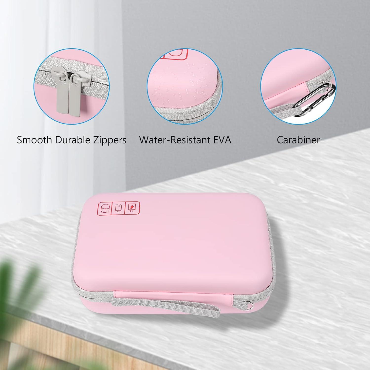 image:imageProCase Hard Travel Electronic Organizer Case for MacBook Power Adapter Chargers Cables Power Bank Apple Magic Mouse Apple Pencil USB Flash Disk SD Card Small Portable Accessories BagRosegold
