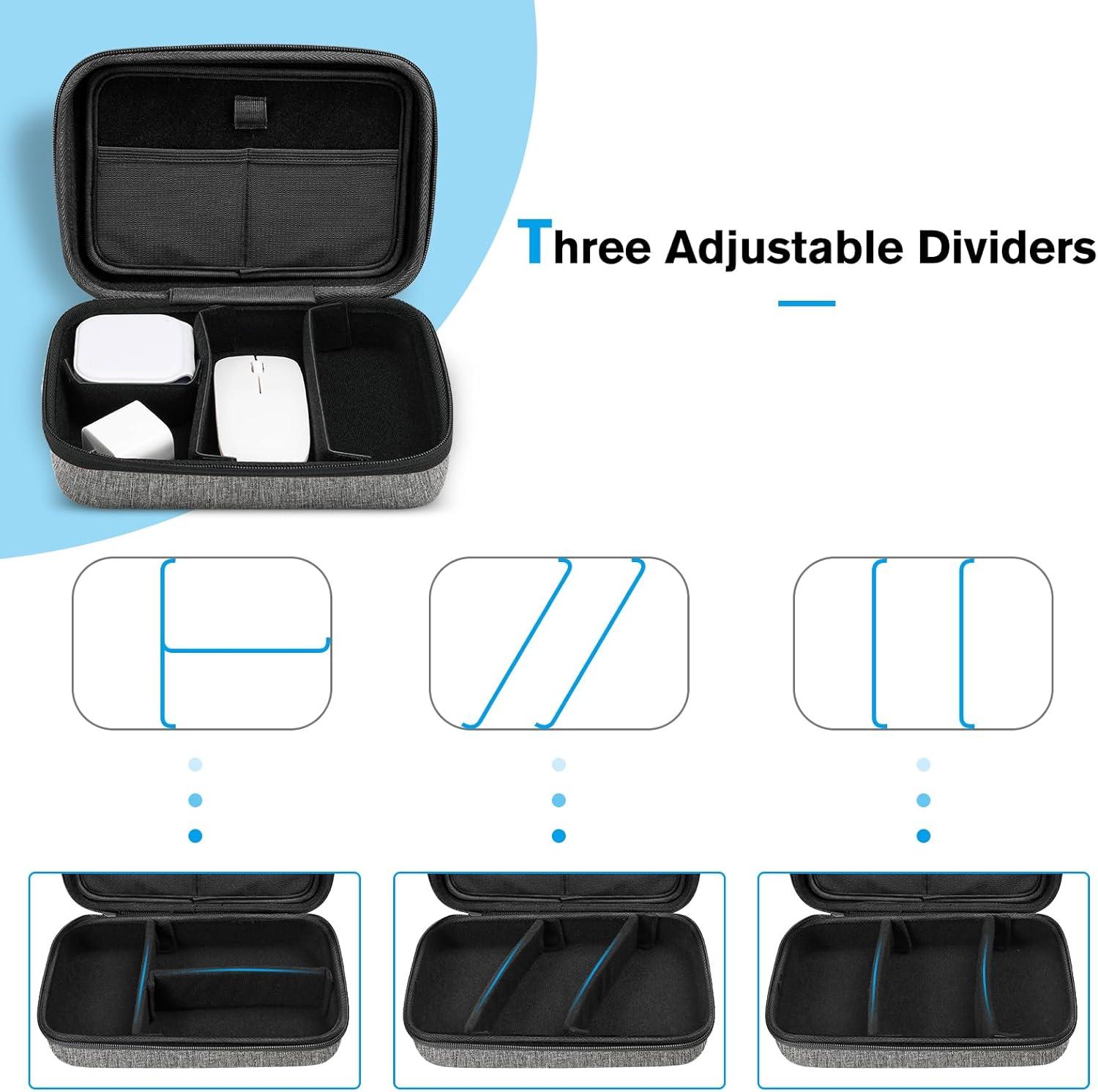 image:imageProCase Hard Travel Electronic Organizer Case for MacBook Power Adapter Chargers Cables Power Bank Apple Magic Mouse Apple Pencil USB Flash Disk SD Card Small Portable Accessories BagDarkgrey