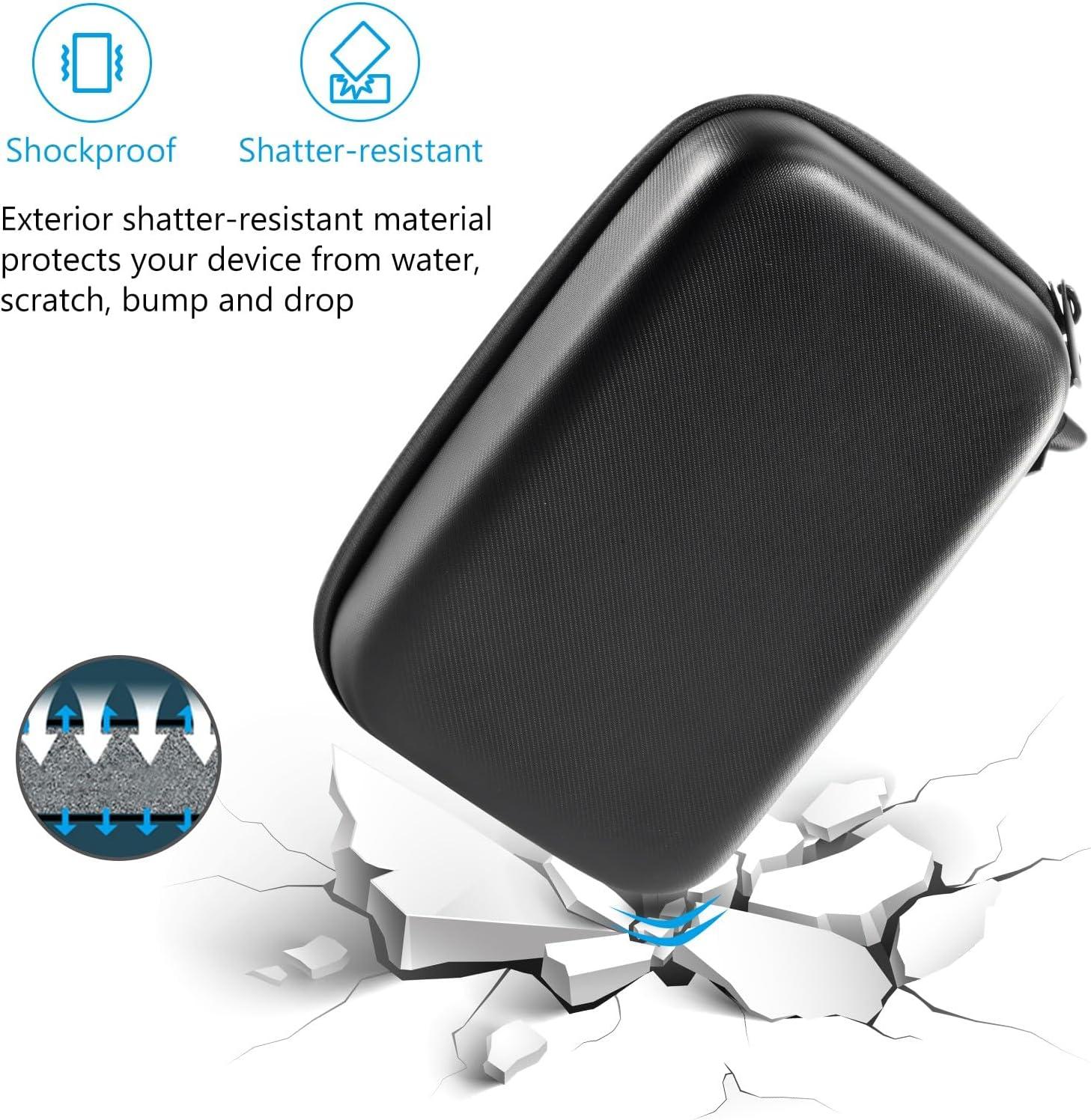 image:imageProCase Hard Travel Electronic Organizer Case for MacBook Power Adapter Chargers Cables Power Bank Apple Magic Mouse Apple Pencil USB Flash Disk SD Card Small Portable Accessories BagShadow Black