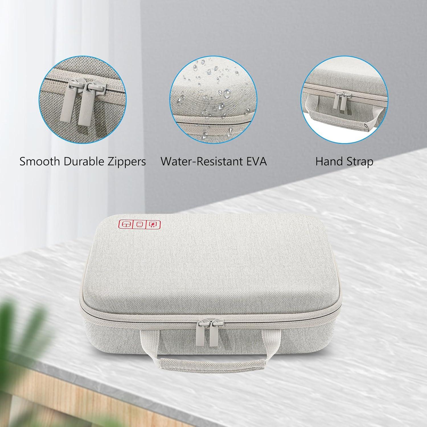 image:imageProCase Hard Travel Electronic Organizer Case for MacBook Power Adapter Chargers Cables Power Bank Apple Magic Mouse Apple Pencil USB Flash Disk SD Card Small Portable Accessories BagSilver Gray