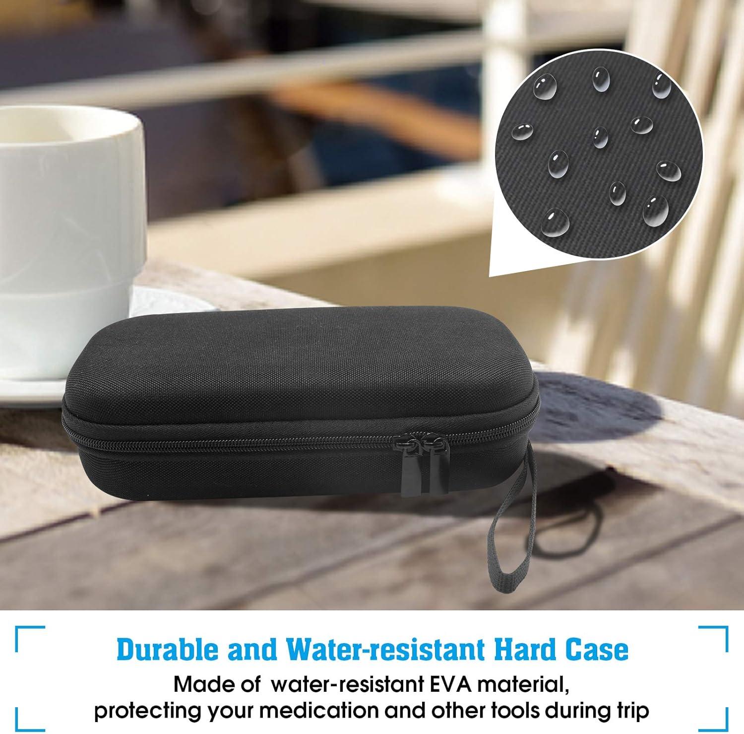 image:imageProCase Insulin Cooler Travel Carrying Case Diabetic Medication Organizer Insulated Cooling Bag with 2 Ice Packs for Insulin Pens Syringe Needle Black