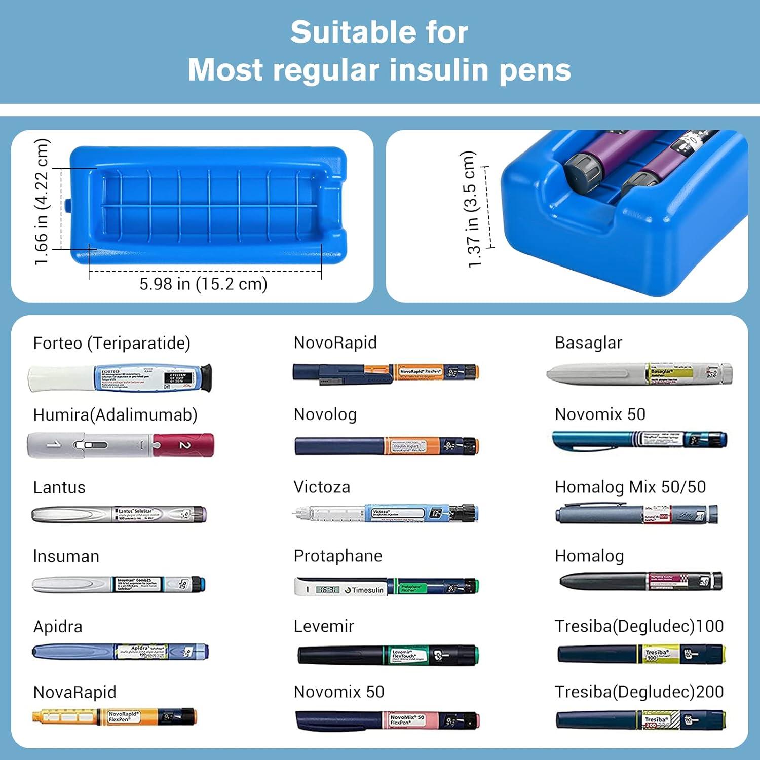 image:imageProCase Insulin Cooler Travel Carrying Case Portable Diabetes Cold Medication Organizer with Ice Brick Upgraded Chill Pill Insulation Hard Bag for Insulin Pen Syringes Needle Kits Holder BlackBlack