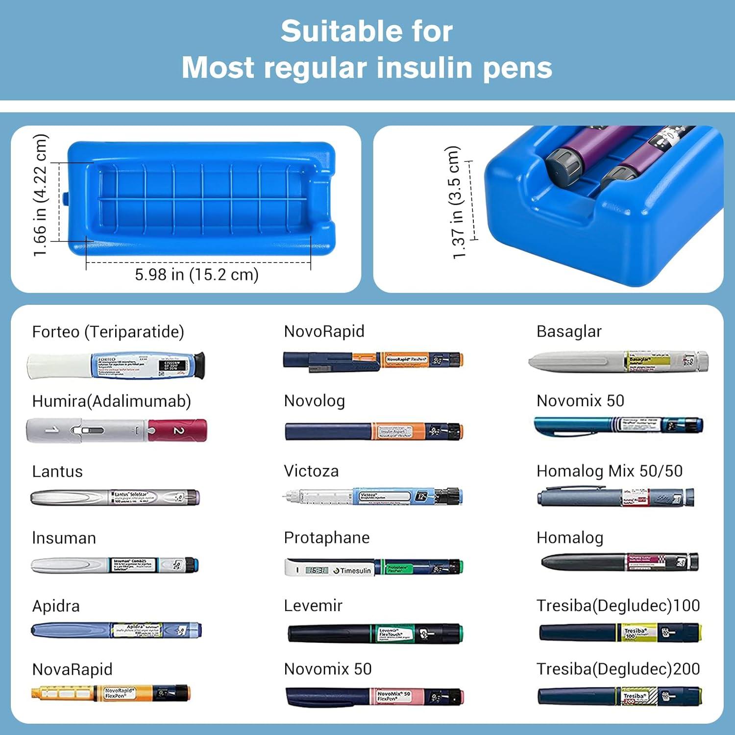 image:imageProCase Insulin Cooler Travel Carrying Case Portable Diabetes Cold Medication Organizer with Ice Brick Upgraded Chill Pill Insulation Hard Bag for Insulin Pen Syringes Needle Kits Holder BlackGrey