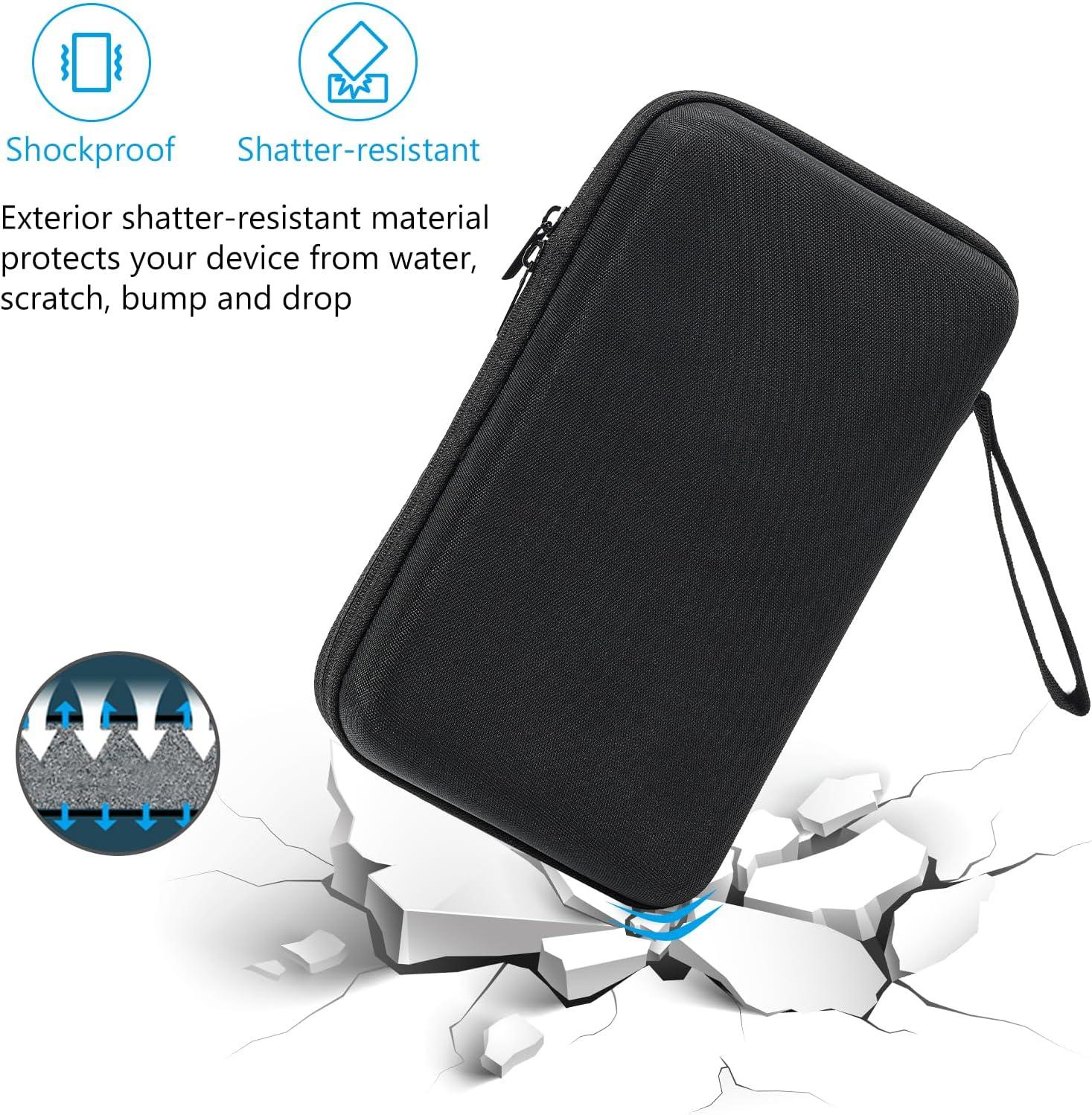 image:imageProCase Large Hard Travel Electronic Organizer Case for MacBook Power Adapter Chargers Cables Tech Organizer Hard Drive USB Flash Disk SD Card Portable Electronics Accessories Bag BlackBlack