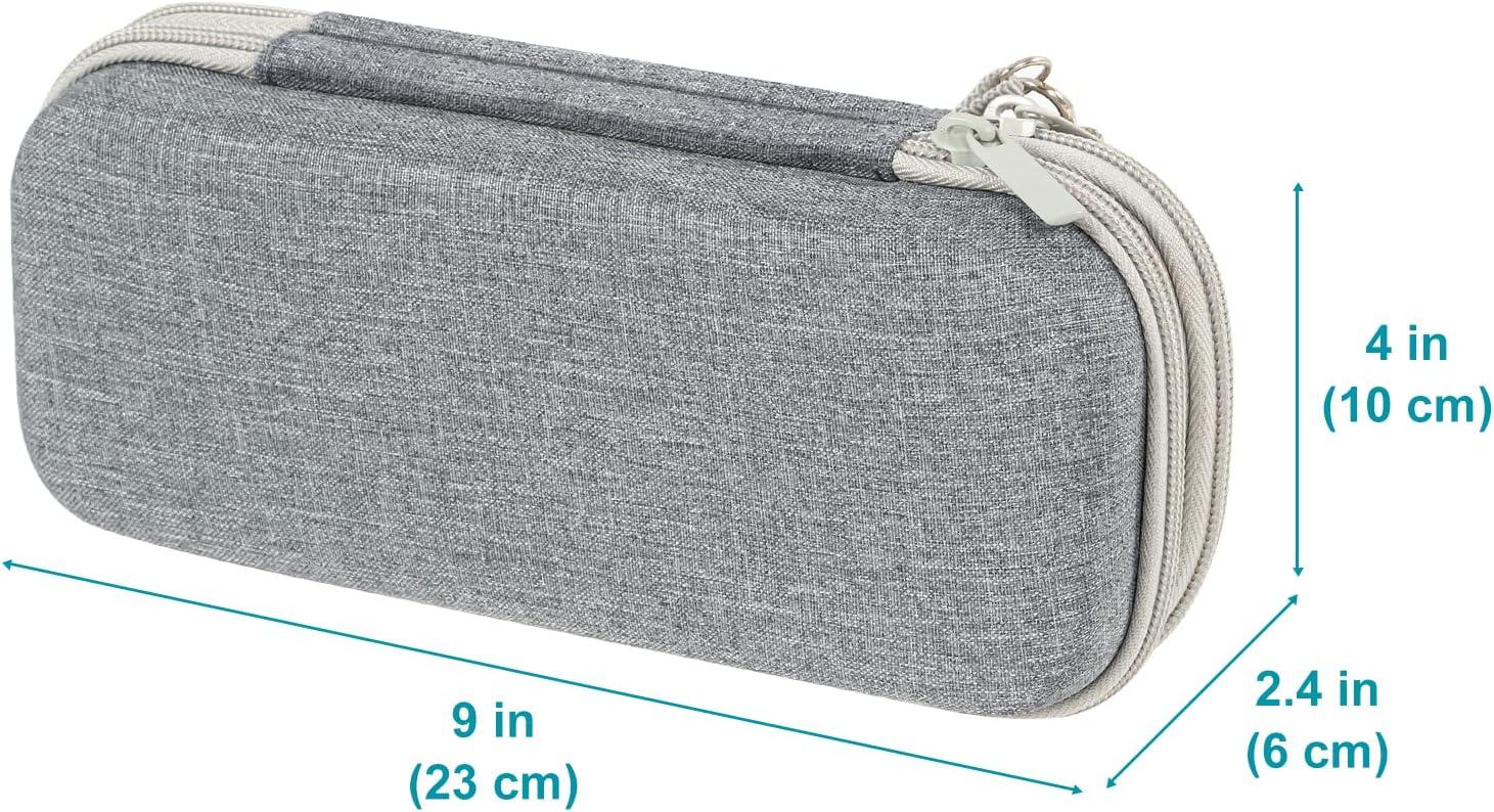 image:imageProCase Pen Pencil Case 2Layer EVA Zipper Pencil Box Pouch Large Capacity Stationery Storage Organizer for School Office Supplies BlackGrey