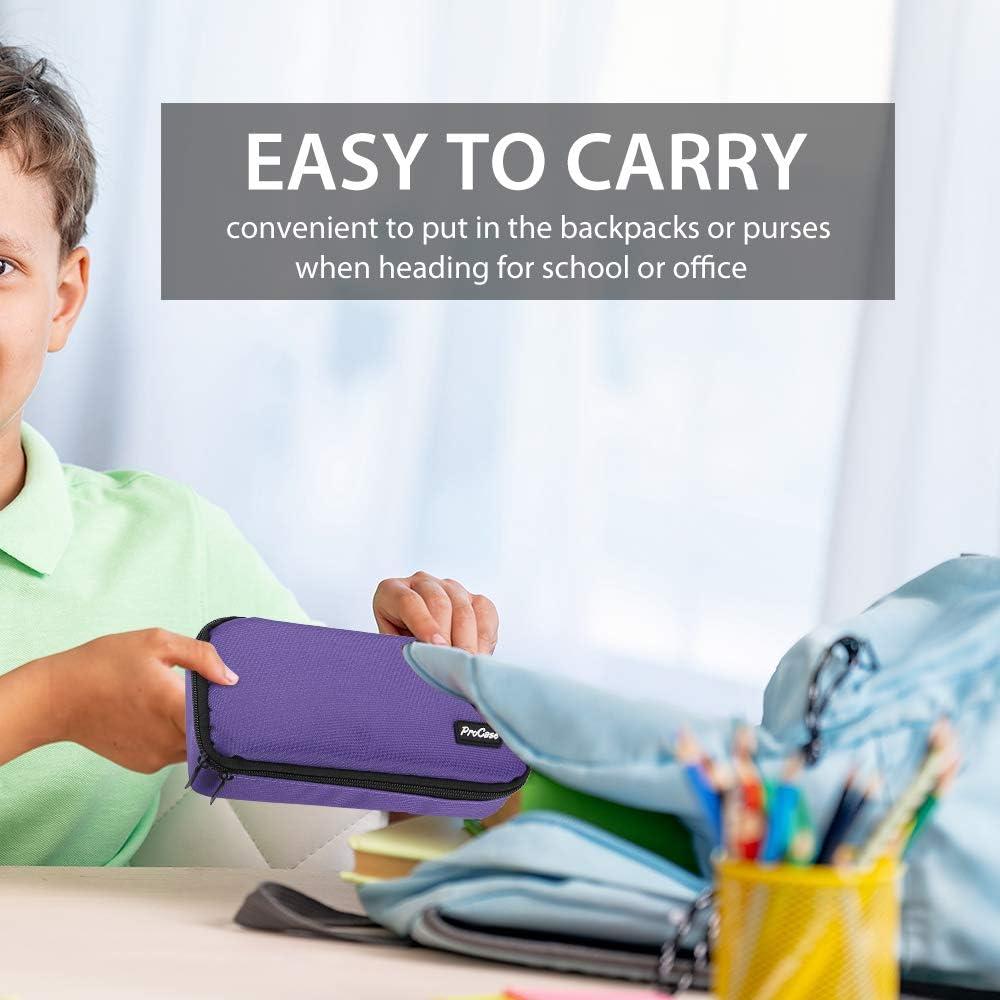 image:imageProCase Pencil Case Large Capacity Students Stationery Pouch Pen Bag Holder Portable Desk Organizer with Double Zipper for School Office SuppliesPurple